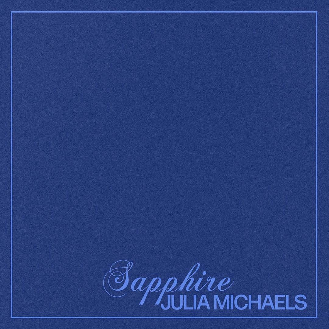 Julia Michaelsのインスタグラム：「Sapphire ep is out 💙 Need to know your top 3 things that are blue… Go!」