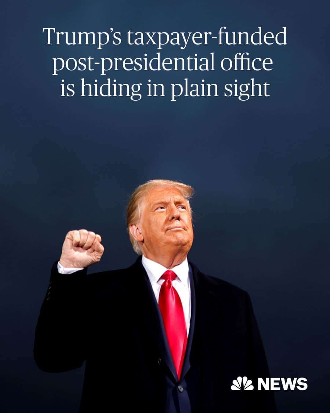 NBC Newsのインスタグラム：「For a man who likes his name in lights, Donald Trump's government-funded post-presidential office is as nondescript as they come.  It’s so hush-hush that his spokesman, Steven Cheung, claimed no knowledge of its existence.  “I’ve never heard of a North Flagler office,” Cheung said, when NBC News asked about the suite Wednesday.   But it’s here, across the hall from an IRS suite with a door marked “criminal investigation” and one floor below an outpost for Trump’s Secret Service detail. Three sources confirmed the location of the office.  Read more at the link in bio.  📷️ Carlos Barria / Reuters」