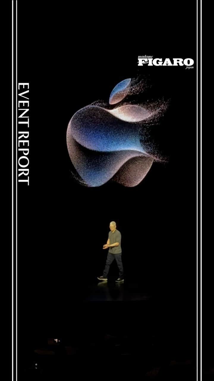 フィガロジャポンのインスタグラム：「Apple Parkの敷地内にある、スティーブ・ジョブズシアターで行われた新作発表会。 今回は、iPhone15をはじめ、Apple watch9などさまざまなアイテムがアップロードされた。 iPhone15は、ポートレート機能がさらに進化して登場。ポートレイト機能で撮影した画像を、ピンを長押しするだけでフォーカスしたいモノを変えることが出来る。 また、Apple Watch9は、片手で操作できるダブルタップ機能。Appleが2030年までを目標に掲げたガーボンニュートラル、気候への影響をネットゼロにすることの取り組みの一段階目として、ケースには100%再生アルミニウムとベルトにはスエードのような質感の新素材ファインウーブンを採用した。  #apple @apple #iphone15 #iphone15plus #iphone15pro #iphone15promax #applewatch9 #applewatchultra2」