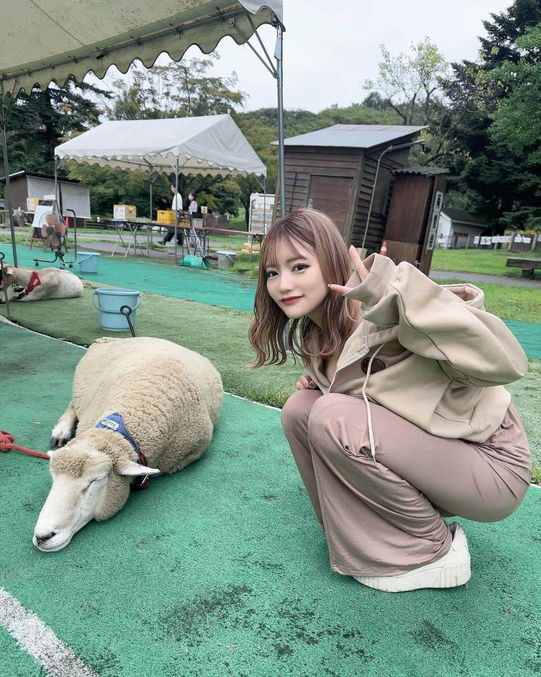 YUINAさんのインスタグラム写真 - (YUINAInstagram)「めちゃくちゃ可愛かった🐴🐑ꯁꯧ  けど、ここめっちゃ広くて… 歩くのに疲れすぎて帰り シンドかった😑💭((運動不足すぎ笑))  また行きたいなっっ🌟⋆꙳  TOPS： @shein_japan   クーポンコード：yuina01 割引率：お買い上げ金額1～5,999円まではセール価格より15%OFF、6,000円以上は20%OFFが適用されるよ◎ 利用期限：9月30日まで！！」9月13日 10時38分 - y_i_n35