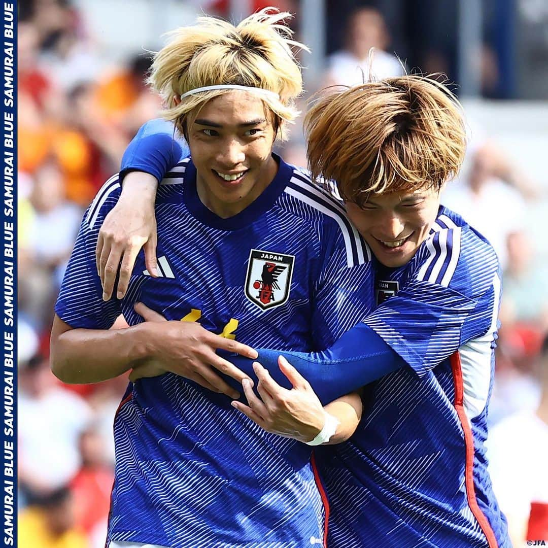 日本サッカー協会さんのインスタグラム写真 - (日本サッカー協会Instagram)「. 【2023.9.12 Photo Report③📸】  🏆#キリンチャレンジカップ 2023 🇯🇵#SAMURAIBLUE 4-2 トルコ代表🇹🇷 ⌚️21:20(🇯🇵) 🏟️セゲカ・アレーナ(ベルギー)  1 #中村航輔(GK) 3 #谷口彰悟 10 #堂安律 11 #古橋亨梧 13 #中村敬斗 15 #伊藤敦樹 17 #田中碧(C) 20 #久保建英 21 #伊藤洋輝 22 #町田浩樹 26 #毎熊晟矢  𝐒𝐔𝐁🔄 12 #大迫敬介(GK) 23 #シュミットダニエル(GK) 2 #菅原由勢 4 #板倉滉 5 #守田英正 6 #遠藤航 7 #三笘薫 8 #鎌田大地 14 #伊東純也 16 #冨安健洋 18 #浅野拓磨 19 #橋岡大樹 24 #森下龍矢 25 #前田大然  監督 #森保一  #夢への勇気を #SAMURAIBLUE」9月13日 11時11分 - japanfootballassociation