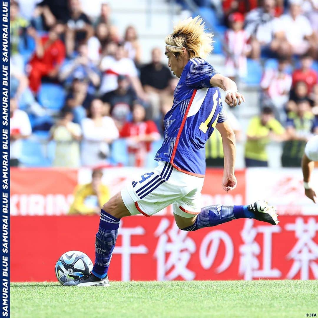 日本サッカー協会さんのインスタグラム写真 - (日本サッカー協会Instagram)「. 【2023.9.12 Photo Report③📸】  🏆#キリンチャレンジカップ 2023 🇯🇵#SAMURAIBLUE 4-2 トルコ代表🇹🇷 ⌚️21:20(🇯🇵) 🏟️セゲカ・アレーナ(ベルギー)  1 #中村航輔(GK) 3 #谷口彰悟 10 #堂安律 11 #古橋亨梧 13 #中村敬斗 15 #伊藤敦樹 17 #田中碧(C) 20 #久保建英 21 #伊藤洋輝 22 #町田浩樹 26 #毎熊晟矢  𝐒𝐔𝐁🔄 12 #大迫敬介(GK) 23 #シュミットダニエル(GK) 2 #菅原由勢 4 #板倉滉 5 #守田英正 6 #遠藤航 7 #三笘薫 8 #鎌田大地 14 #伊東純也 16 #冨安健洋 18 #浅野拓磨 19 #橋岡大樹 24 #森下龍矢 25 #前田大然  監督 #森保一  #夢への勇気を #SAMURAIBLUE」9月13日 11時11分 - japanfootballassociation