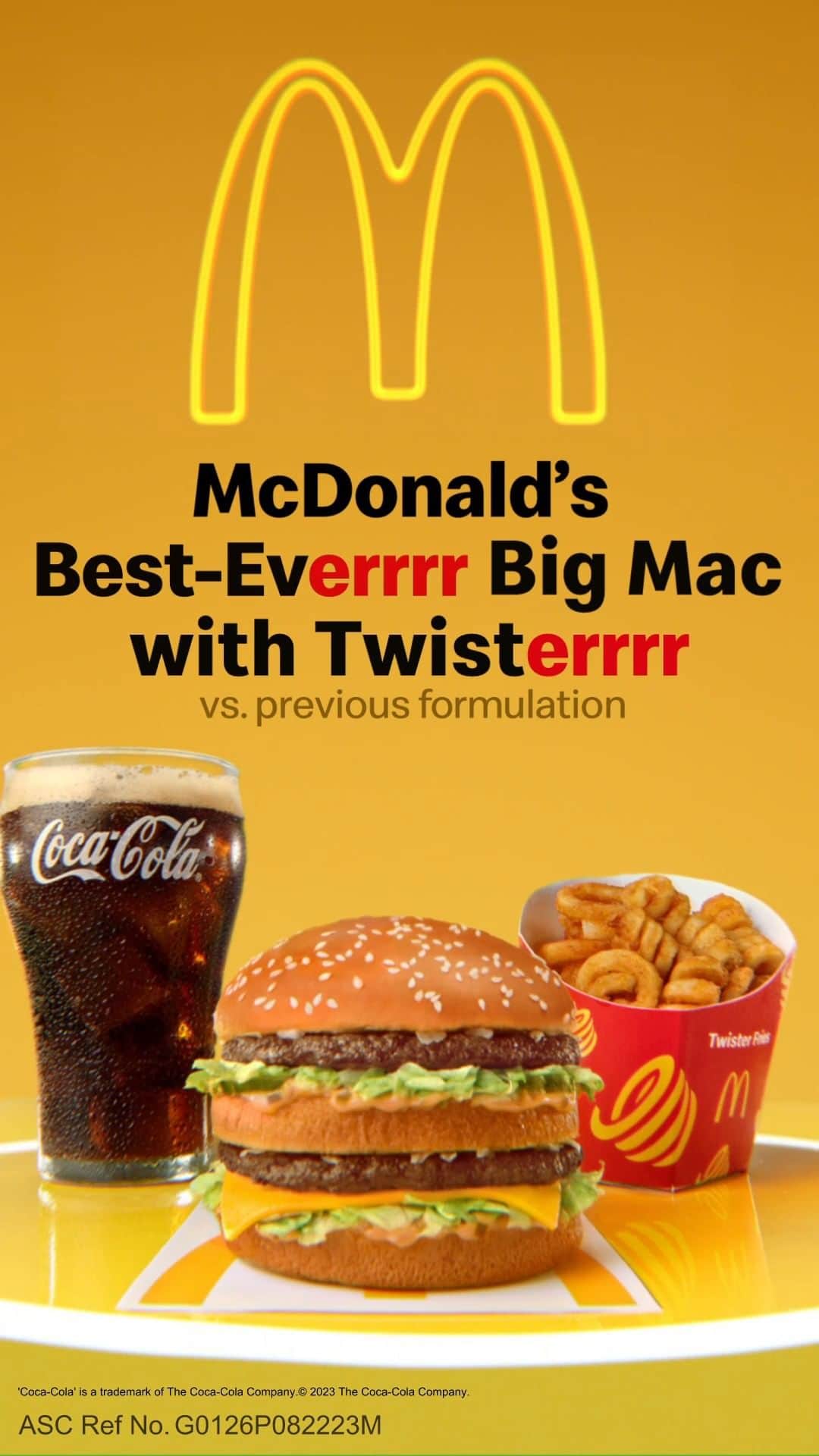 McDonald's Philippinesのインスタグラム：「Get your hands on this winnerrrr combo! Our Twister Fries are back, panalo ‘pag paired with our best-ever Big Mac, na hotter, juicier, tastier, saucier (vs previous formulation). Get it now via Dine-in or Drive-Thru!   Prefer na magpa-deliver? Order exclusively via McDelivery!  ASC REF NO. G0152P090823M」