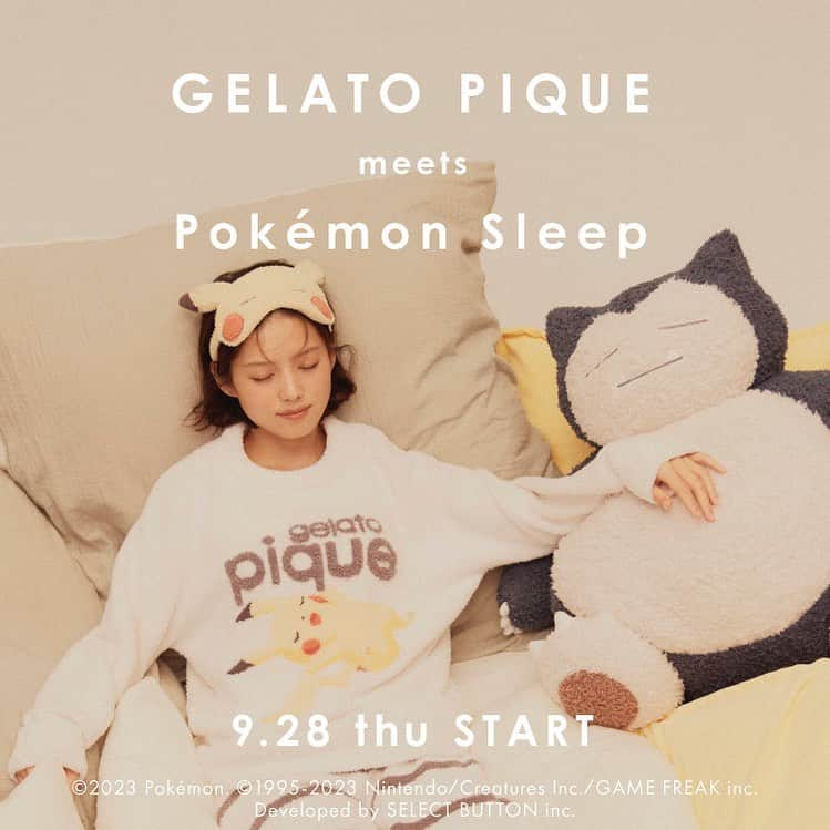 ジェラートピケさんのインスタグラム写真 - (ジェラートピケInstagram)「【COLLABORATION】  9.28 (THU) START! GELATO PIQUE meets Pokémon Sleep  うとうと、すやすや、ぐっすり… ふわふわの着⼼地に包まれて ⼤好きなポケモンと、いっしょに眠っていっしょに起きる。 ハッピーと癒しをおうち時間に。  朝起きるのが楽しみになる睡眠ゲームアプリ『Pokémon Sleep（ポケモンスリープ）』と、眠りにつくまでのひとときにハッピーを届けるGELATO PIQUEのスペシャルなコラボレーションです。  ※店頭での購入は来店予約（受付終了）が完了している方のみ。  #gelatopique #ジェラートピケ #roomwear #ポケモンスリープ #PokemonSleep #ポケモン #ポケットモンスター #pokemon #おやすみカビゴン @pokemon_jpn @pokemonsleep_official」9月13日 12時00分 - gelatopique_official