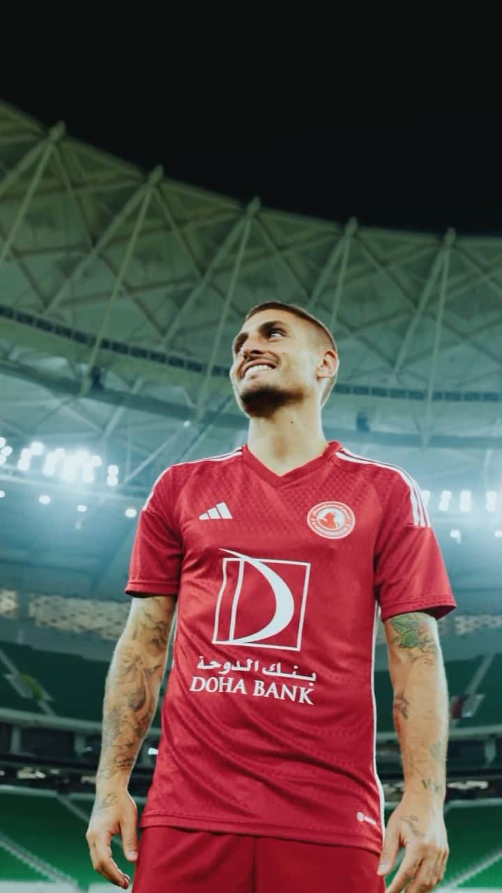 マルコ・ヴェッラッティのインスタグラム：「HERE WE GO! 🔴⚪️  #فيراتي_عرباوي #العربي」