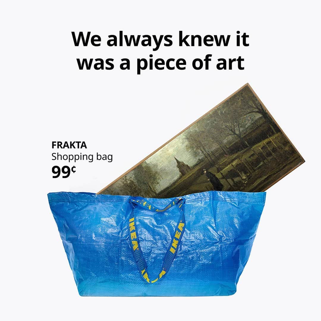 IKEA USAのインスタグラム：「What do you need to carry?   #FRAKTA #VanGogh」