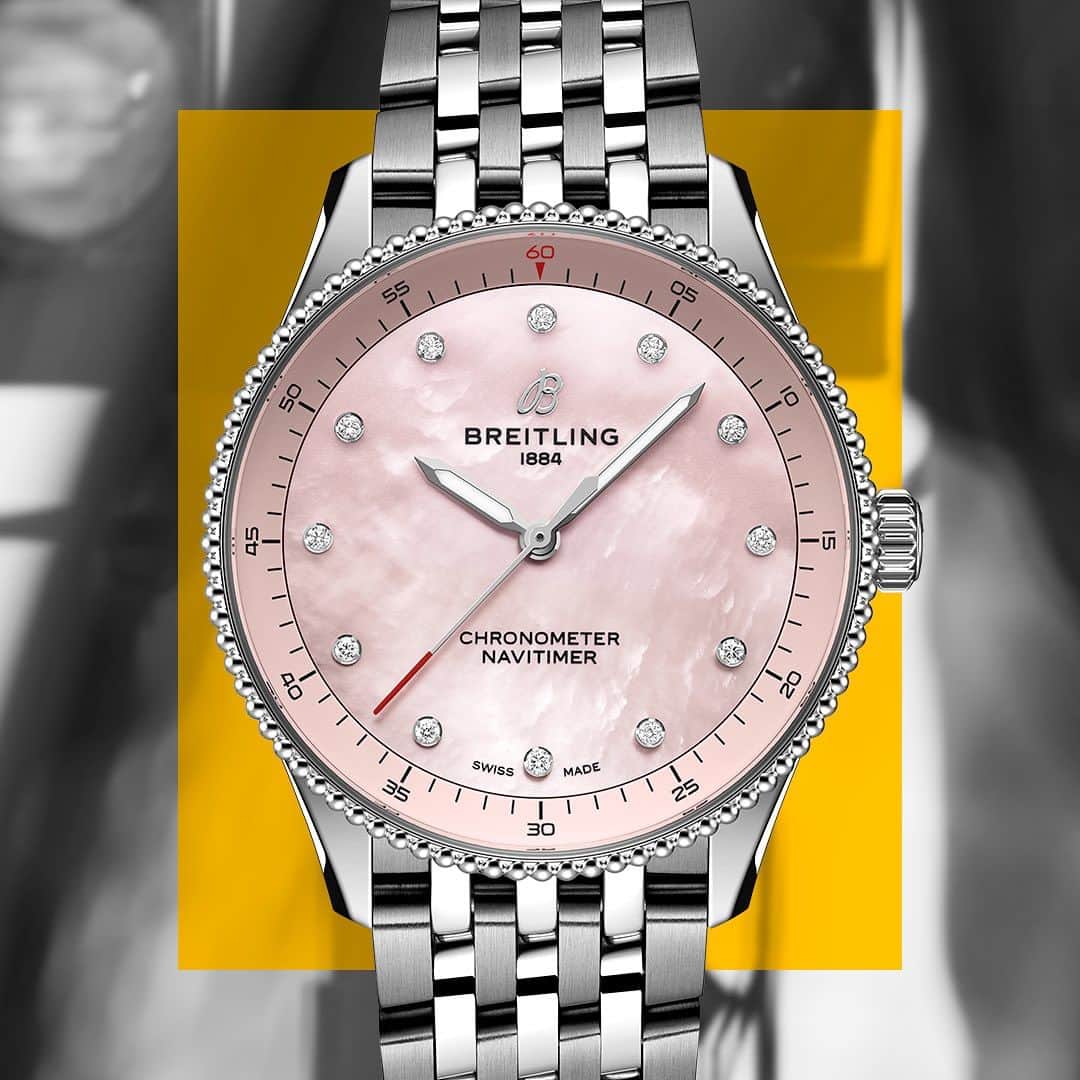 ブライトリングさんのインスタグラム写真 - (ブライトリングInstagram)「Unveiling the Navitimer 32 in all its glory—a spectrum of mother-of-pearl dials. Which color suits your style?       #breitling  #forthejourney #navitimer #luxury #swissmade #watches #womenswatch #silverdial #bluedial #pinkdial #goldwatch」9月14日 2時06分 - breitling