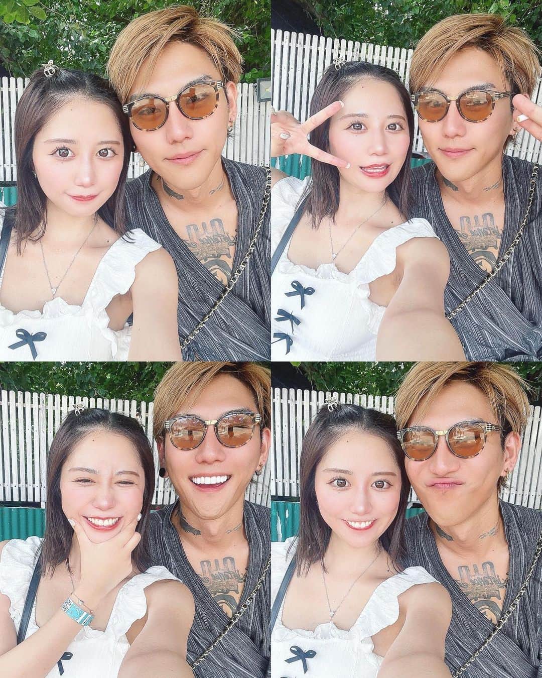 KOHEYのインスタグラム：「🐈‍⬛🦭🐈‍⬛ @sae_poon  #couple  #couples  #couplelove  #couplephotography  #tattoo  #tattooed  #刺青  #summer」