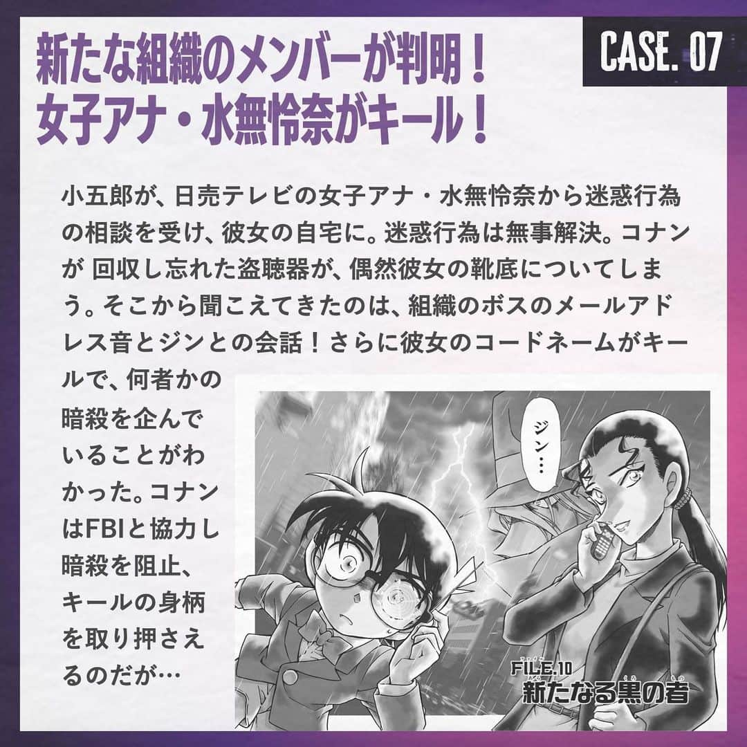 名探偵コナンのインスタグラム：「#黒鉄の魚影 (サブマリン)🫧  ┊◤ vs 黒ずくめの組織 　 .* 激闘録𝟏𝟑 𝐂𝐀𝐒𝐄𝐒 📂*ﾟ◢┊  ᴄᴀꜱᴇ.07 ▍ ￣￣￣￣」