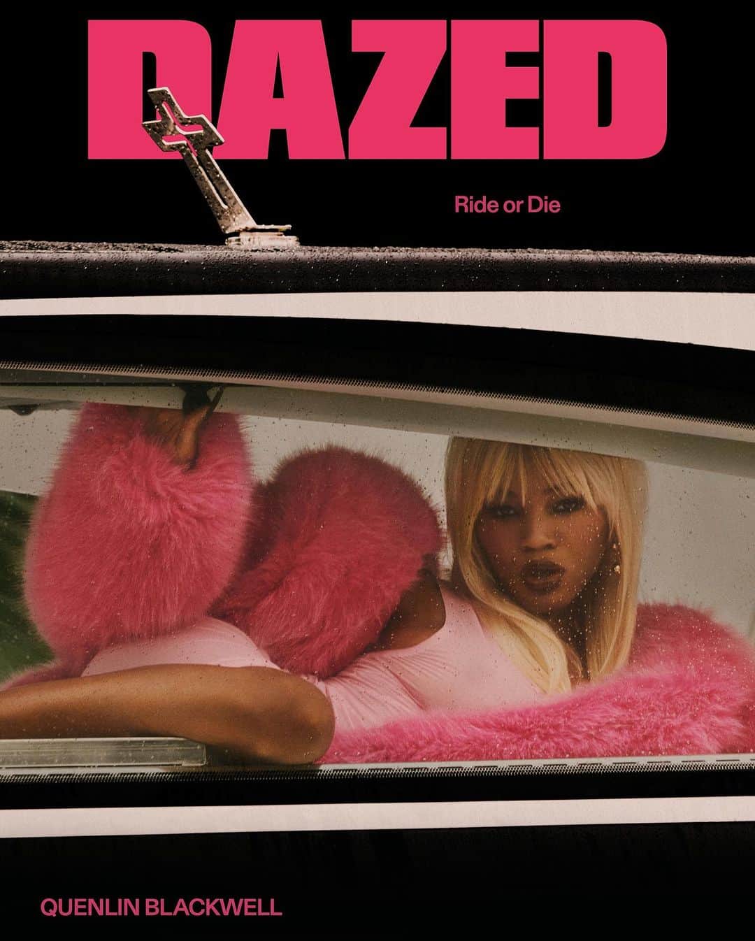 Dazed Magazineさんのインスタグラム写真 - (Dazed MagazineInstagram)「Drop dead gorgeous 💘 Six-second videos made her famous, but @quenblackwell’s timeless talent knows no bounds. Now, with a new fashion line ready to drop, the screamingly funny internet star is finding new ways to slay by leaning into her ‘bad bitch era’.⁠ ⁠ “I’m not being meek; I’m not being docile. I’m screaming, bitch; I’m gonna scream into the microphone. And you’re going to enjoy,” she says. ⁠ ⁠ Tap the link in bio to read more from the star’s cover story for the autumn 2023 #BEYONDBORDERS issue 🔗⁠ ⁠ Photography @thibautgrevet⁠ Styling @georgia.pendlebury⁠ Hair @_uncle__lee_⁠ Make-up @beccawordingham⁠ Nails @nailsbysylvievacca⁠ Set Design @lucie_tescaro⁠ Movement Director @ryanchappell⁠ Production #chloelebrun + @division.global⁠ Post Production @inkretouch⁠ Executive Talent Consultant @gkldprojects⁠ ⁠ Text @heyheytreytrey⁠ ⁠ Editor-in-Chief @ibkamara⁠ Art Director @gareth_wrighton⁠ Editorial Director @kaci0n⁠ Fashion Director @imruh⁠ ⁠ #QuenBlackwell faux fur coat @alexandervauthier, polyester mesh top and skirt @courreges, Tiffany HardWear gold earrings @tiffanyandco  ⁠ Taken from the autumn 2023 #BEYONDBORDERS issue of #Dazed」9月13日 18時04分 - dazed