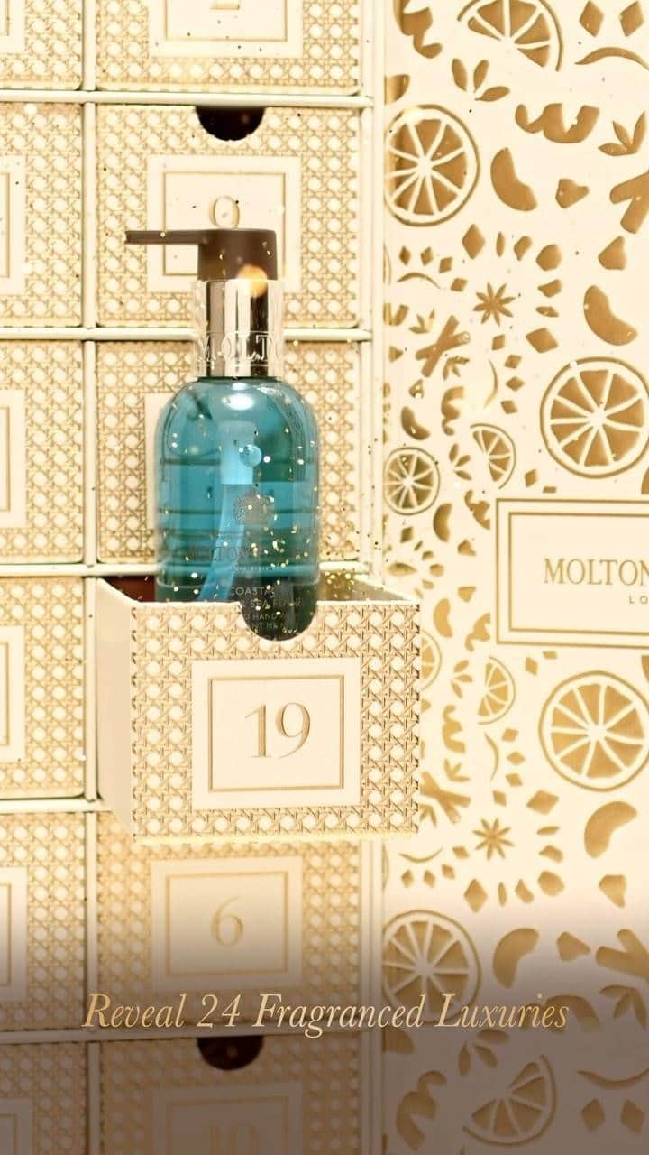 モルトンブラウンのインスタグラム：「It’s here! 24 magnificent scented surprises are waiting to be revealed, from iconic Bath & Body and delectable Hand Care to unique Fragrance and splendid new discoveries.」