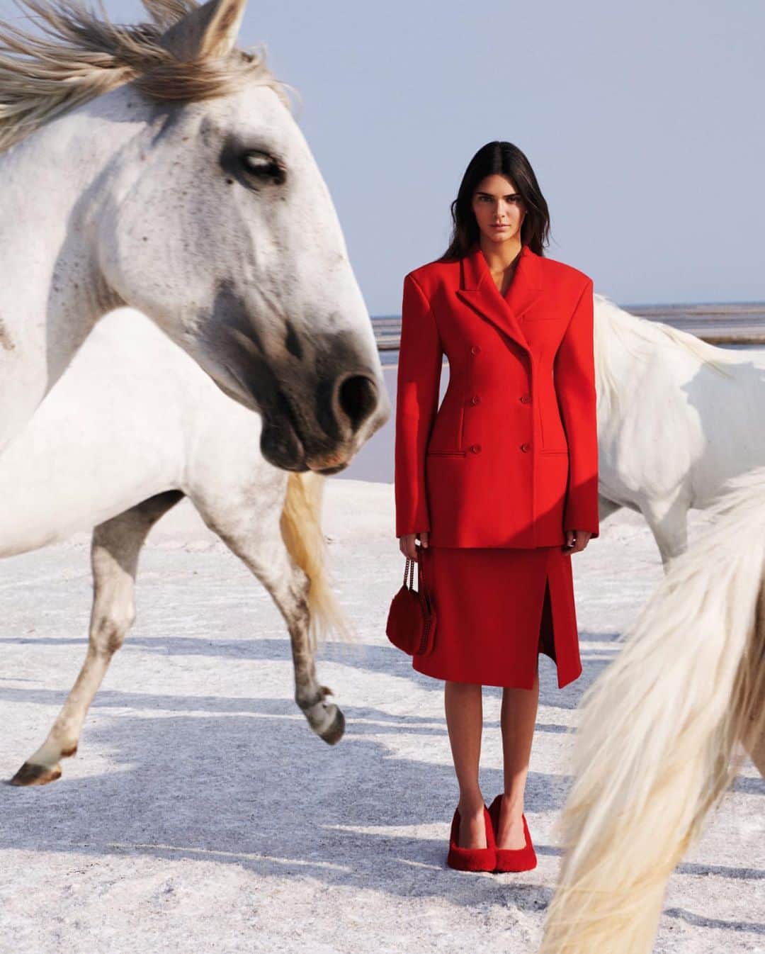 LVMHのインスタグラム：「Discover @stellamccartney’s Winter 2023 campaign, starring Kendall Jenner.  Winter 2023’s ’Horse Power’ theme runs across collection elements and the campaign vision.  #LVMH #StellaMcCartney」