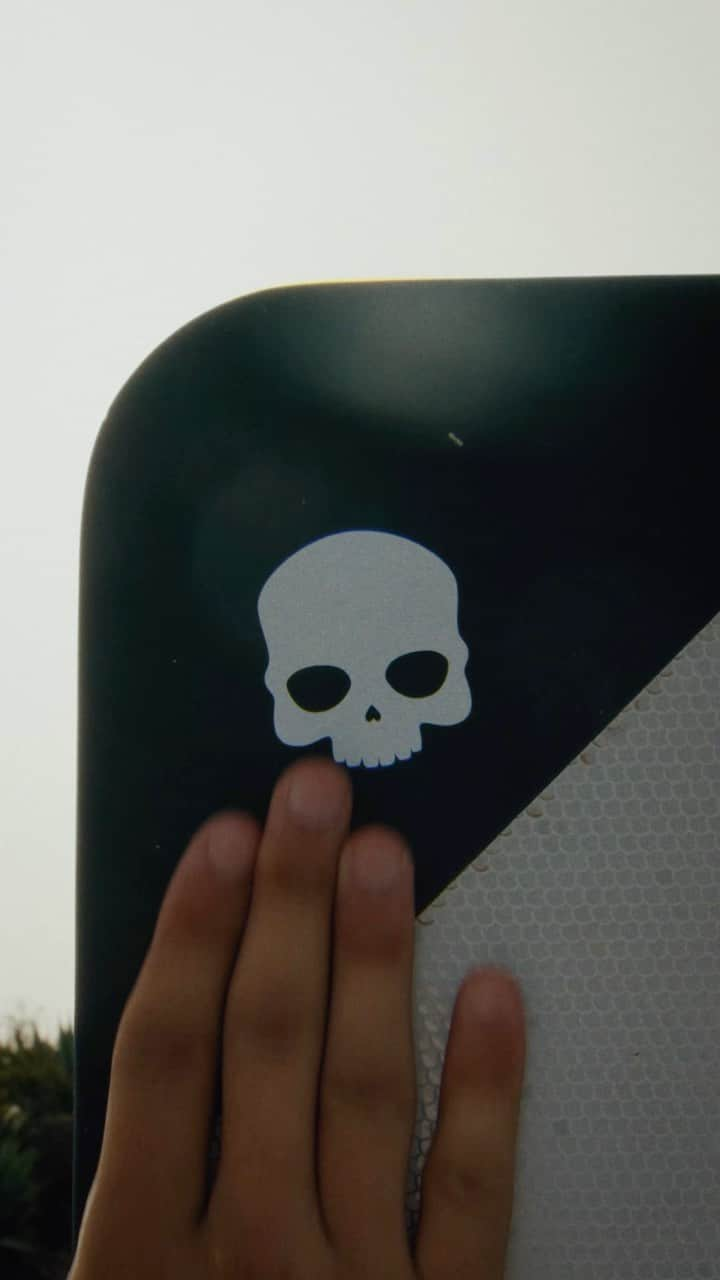 ハイドロゲンのインスタグラム：「💀for you, as a gift, get the skull stickers by purchasing items from the Best seller RELOAD capsule collection.  Customize your favorite accessories with the coolest skull around, attach it to your phone cover, motorcycle helmet, or wherever you prefer and make everything extremely cool.🔥  Shop now | link in bio   #hydrogen_officiar #luxurysportswear #bestsellerreload #tennisuniform #skullsrickers」