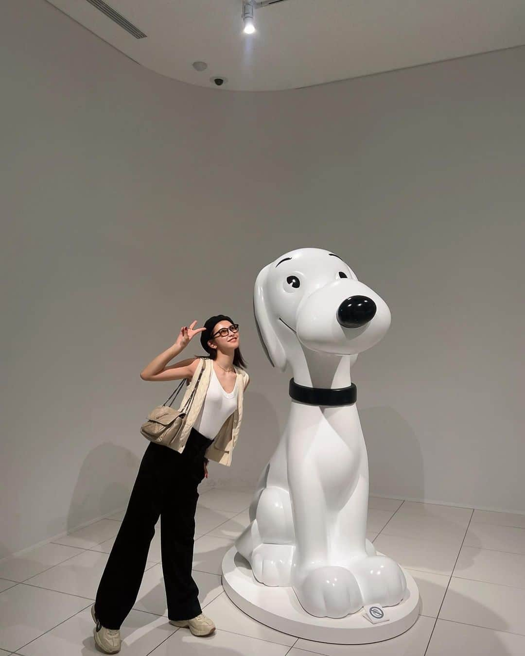 下山碧夢のインスタグラム：「Snoopy Museum🤍🐶 可愛かった😂💘❤️」