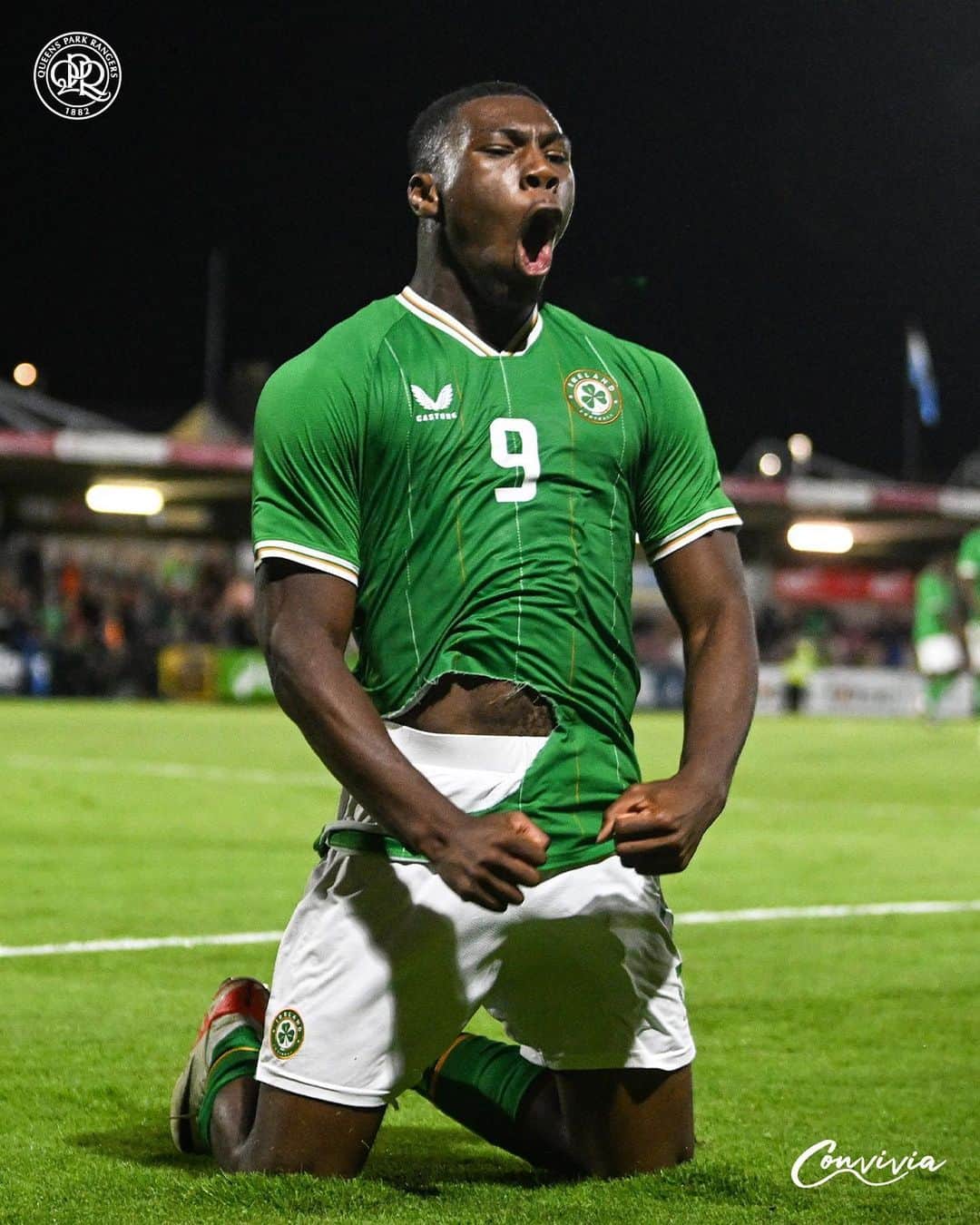 のインスタグラム：「Another proud night 💚   A first Irish U21 goal for @sinclair.armstrong ✅」