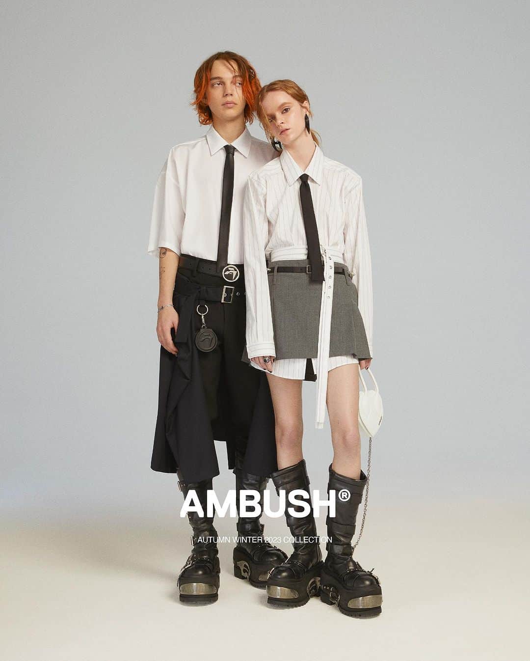 AMBUSHさんのインスタグラム写真 - (AMBUSHInstagram)「Kids partied too much in spring and summer, they got sent to a private school for AUTUMN-WINTER 2023 COLLECTION 📓✏️  The school uniform is a symbol of both timelessness and rebellion. Find the new AMBUSH®︎ AW23 collection at our WEBSHOP and WORKSHOPS」9月13日 19時41分 - ambush_official