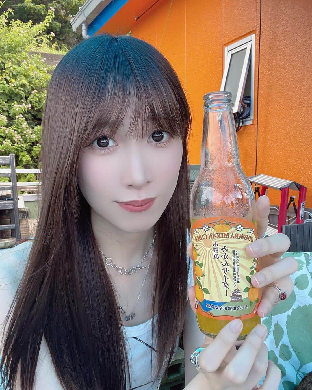 小鳥遊七星のインスタグラム：「これは小田原サイダー🥤  みかん味🍊 美味しかったよ！」