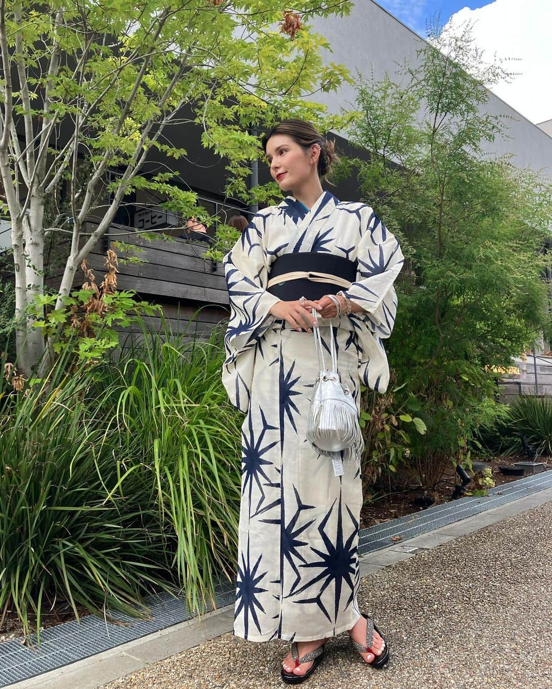 ケリーアンさんのインスタグラム写真 - (ケリーアンInstagram)「💙  Did a good job dressing myself in Yukata.」9月13日 20時10分 - kellysoooreal