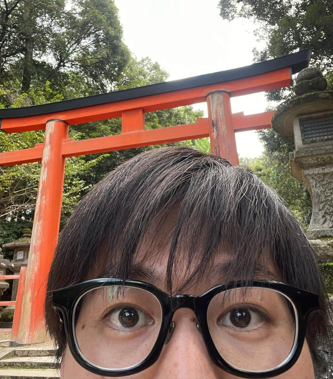 たけるさんのインスタグラム写真 - (たけるInstagram)「【最近の参拝歴】  春日大社　奈良県  東大寺とお隣さんの春日大社 世界遺産に登録されてる 年間、祭（神事）大小合わせてが2200回以上行われてるらしい 1日平均6回 プラスマイナスさんの舞台数ぐらいやってるな いや、プラスマイナスさんすごいな ほいで鳥居 日本三大木造鳥居の一つなんだって 超カッケェ 鳥居カッケェ 渋みマックス 火野正平鳥居と名付けよう あと何と言っても鹿さん めちゃめちゃいる あとめっちゃうんこある チョコボールばら撒きと名付けよう 金のウンジェル、銀のウンジェルあるかもね あと燈籠が凄すぎる 徳川綱吉から送られたってやつもあった 暗いところのやつもキレイキレイ 春日大社はびっくりするぐらい広かった 無限大ホール537個分だった  #備中神楽 #たける #東京ホテイソン #神社 #春日大社 #奈良 #パワースポット #鳥居カッケェ」9月13日 21時05分 - takayanken