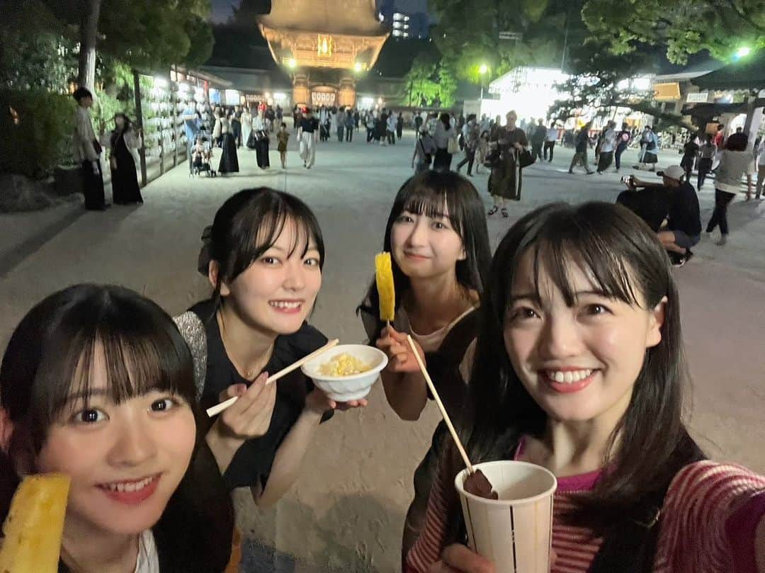 春乃きいなのインスタグラム：「#🏮   ツアーお疲れさま会in放生会！ めちゃめちゃ盛り上がってて楽しかったな〜✨️  #셀카 #셀스타그램 #좋아요 #01 #01line #idol #放生会 #筥崎宮 #福岡 #fukuoka」