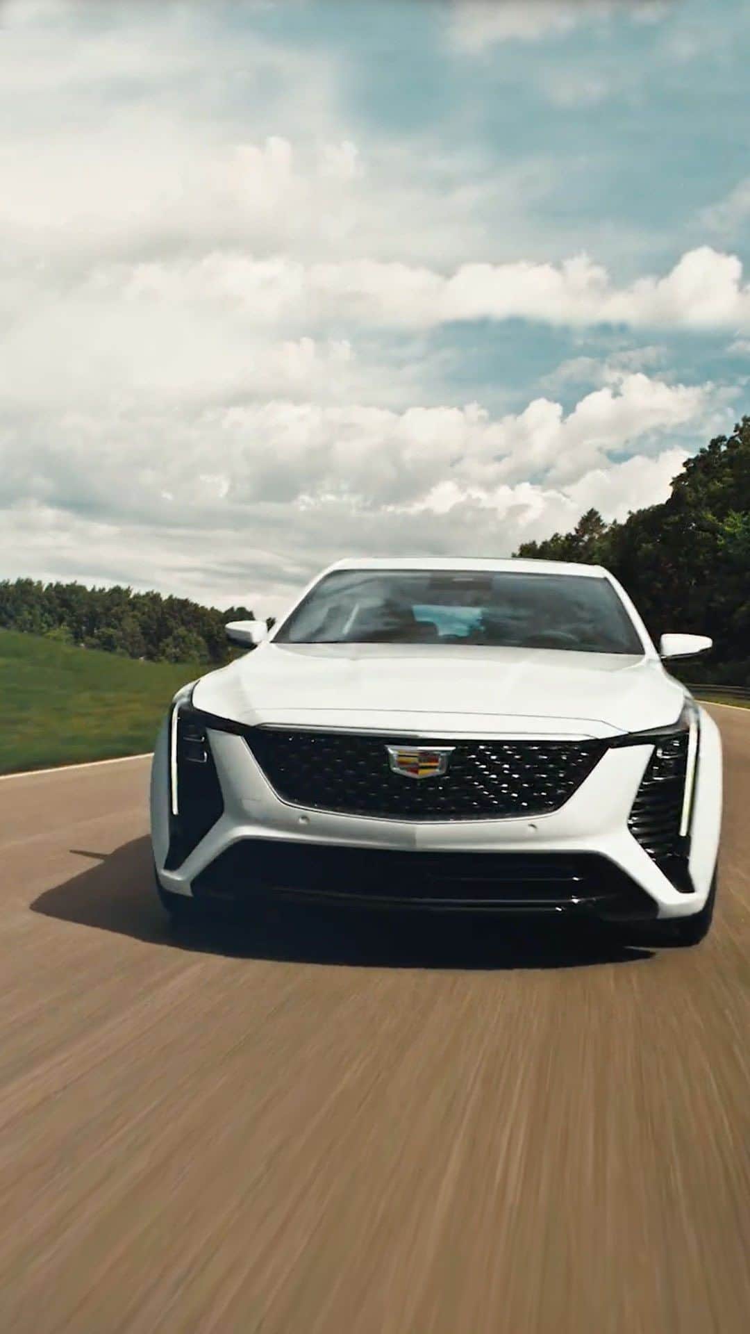 キャデラックのインスタグラム：「Welcome to your technology haven. Introducing the refreshed 2025 CT5. Designed for you to enjoy standard advanced features like a 33” LED color touchscreen display and AKG Studio Audio. All this and more, packed into a luxury sedan that leads the way. #CT5 #BeIconic」