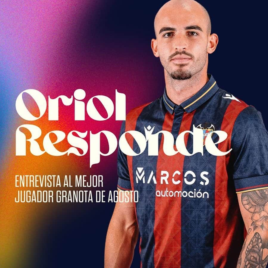 レバンテUDのインスタグラム：「Oriol (@oriolreey) 𝐫𝐞𝐬𝐩𝐨𝐧𝐝𝐞 ⁉️  Manda tus preguntas a nuestro 𝐌𝐕𝐏 by @marcosautomocion_ de 𝐚𝐠𝐨𝐬𝐭𝐨  Las ✌🏻 preguntas más originales conseguirán ✌🏻 palcos VIP Box banquillo para el siguiente encuentro en casa.   • @marcosautomocion_ @macron @sesderma @baleariaferry @amstel_es @cocacola_esp」