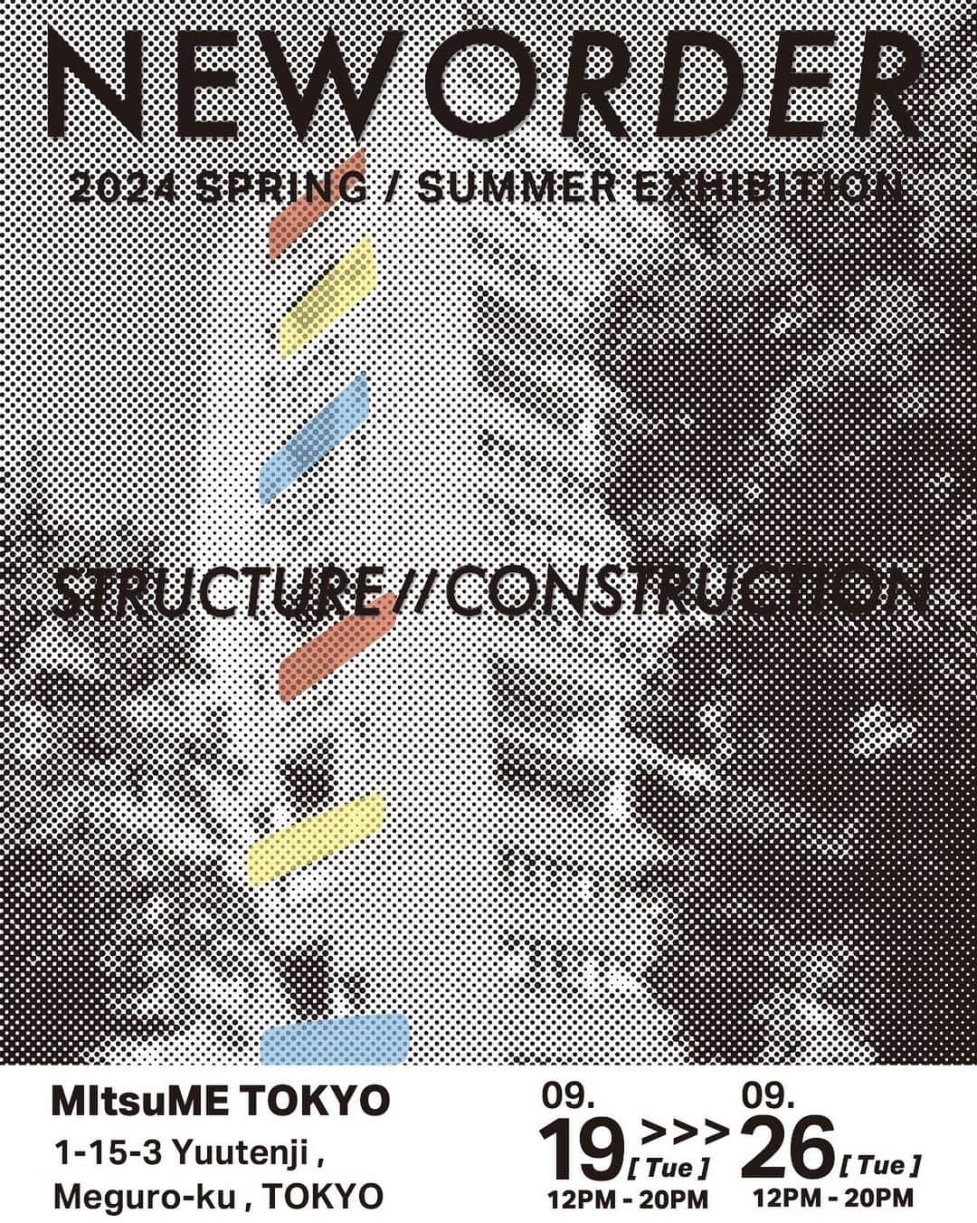 駿河太郎のインスタグラム：「宣伝を少し🤏  僕もデザインで参加している "NEWORDER" 来年春夏展示会を行います  September 19th(tue)-26(tue)  2024 Spring-Summer exhibition  at @mitsumetokyo   Theme of “structure//construction”  (構造＝構築)  僕が居れるのは… おそらく🤔 19日12時〜15時 20日16時以降 21日終日 22日12時〜17時 23日14時以降 になるかと… 撮影の都合で週末は僕は居れないですが @a.g.s.mamoru @akr__maruyama  どちらかは居ると思いますので、是非‼️  #neworderapparel #2024ss」
