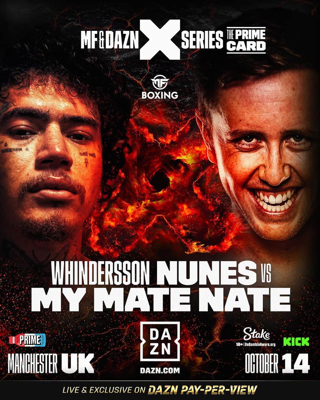 Whindersson Nunesのインスタグラム：「Bring on Brazil, bring on Thailand! 🇧🇷 🇹🇭 🙌  @whinderssonnunes and @mymatenate added to a MONSTER card in Manchester, Oct 14th, live on @daznboxing 🔥  #KSIFury | #PaulDanis | @MF_DAZNXSeries | @PrimeHydrate | @kickstreaming」