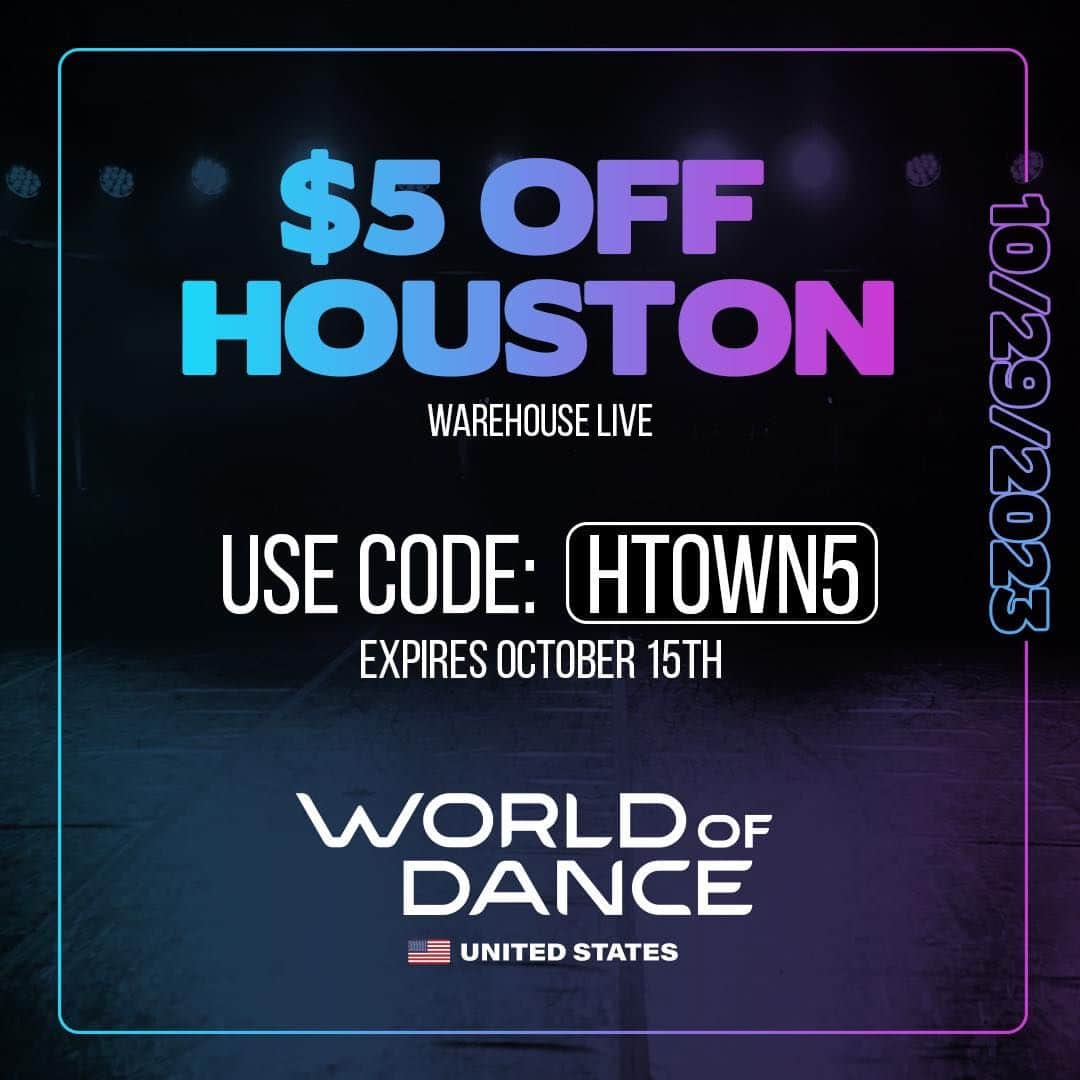 World of Danceさんのインスタグラム写真 - (World of DanceInstagram)「Houston, we have landed🧑‍🚀 Get $5 off our Houston event with the code: HTOWN5 at worldofdance.com   Don't wait till this deal blasts off🚀  #worldofdance #wodhouston」9月14日 3時00分 - worldofdance