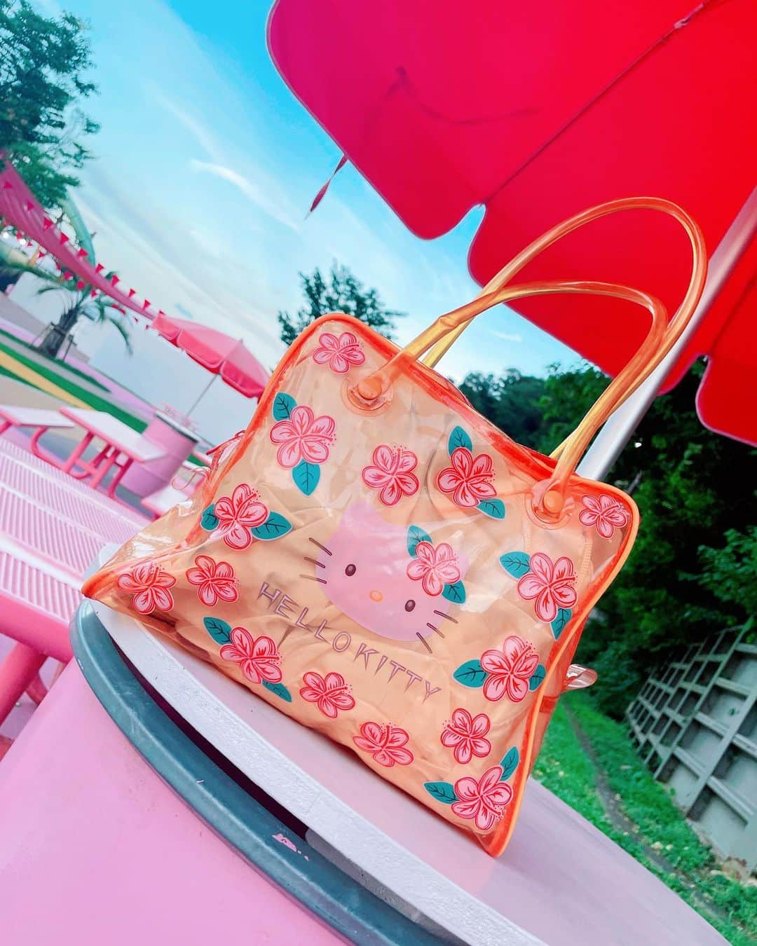 ようなぴさんのインスタグラム写真 - (ようなぴInstagram)「Hello Kitty 🌺 Bag 🌺  レトロキティちゃんグッズ リアルに子供の時に買ってもらった当時のアイテムだよー！ かわいいでしょ。部屋に仕舞い込んでた宝物を引っ張り出してきた！  #平成レトロ #サンリオ #hellokitty #sanrio #ハローキティ #レトロ雑貨 #レトロコーデ #レトロファッション #ハイビスカス #ビニールバッグ #fashion #japanesegirl #japanesefashion #tokyofashion #kawaiigirl #kawaiifashion #kawaii #sanriolover #sanriocore  #hellokittylover #ようなぴ　#younapi」9月14日 7時05分 - younapichan