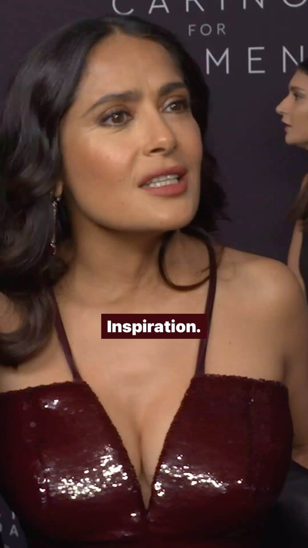 ハリウッド・リポーターのインスタグラム：「At the Kering Foundation Caring For Women Dinner, #SalmaHayek explains how the example of other women in her life leads to her feeling empowered」