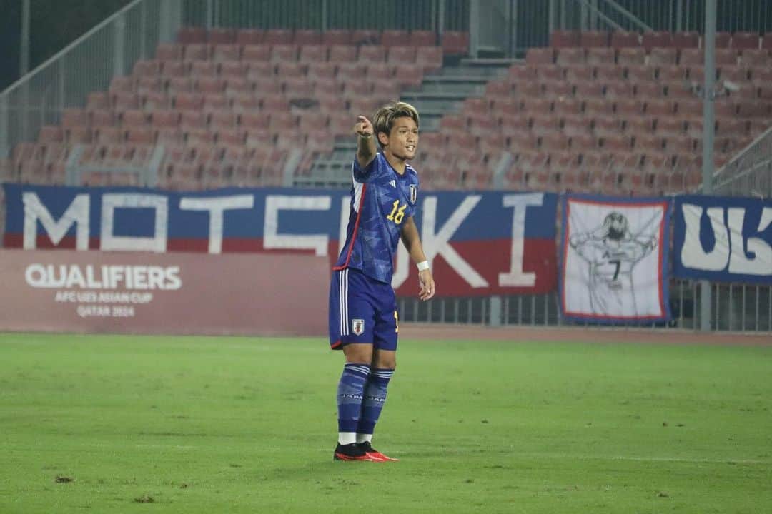 松木玖生のインスタグラム：「アジアカップ予選応援ありがとうございました！！ まだまだこれから✋  写真提供：JFA等」