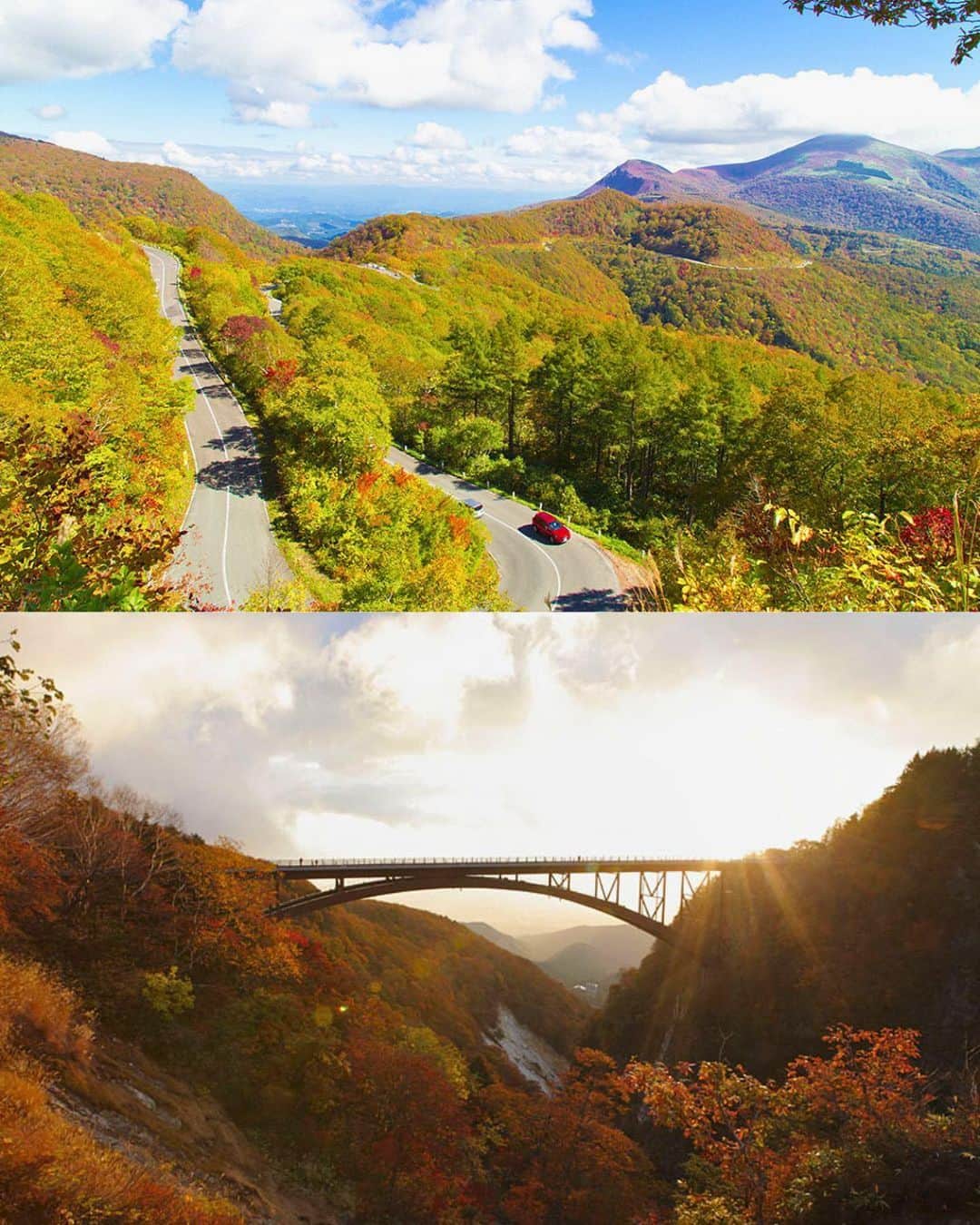 Rediscover Fukushimaさんのインスタグラム写真 - (Rediscover FukushimaInstagram)「The Japan Meteorological Agency has released initial estimated dates for autumn leaf-viewing in Fukushima in 2023! 🍁  ➡️ What is your favorite autumn spot in Fukushima? 🤩  📍📆 Here are some spots & estimated peak dates for autumn foliage viewing this year*  *As of 2023/09/11, per Japan Meteorological Agency's forecasts. This forecast is subject to change. Actual dates might differ, so please consider this a rough guide!  🍁AIZU AREA🍁  1️⃣ Ouchi-juku (Shimogo Town): Late October - Early November 2️⃣ Byobuiwa Crags (Minamiaizu Town): Late October 3️⃣ Tsurugajo Castle (Aizu-Wakamatsu City): Early to mid-November  🍁CENTRAL AREA🍁  4️⃣ Bandai-Azuma Skyline (Fukushima City): Mid to late October 5️⃣ Azuma Sports Park (Fukushima City): Late October to early November 6️⃣ Nanko Park (Shirakawa City): Mid November 7️⃣ Mt. Ryozen (Date City): Early November  🍁COASTAL AREA🍁  8️⃣ Natsuigawa Valley (Iwaki City): Mid to late November 9️⃣ Nakakamado Maple Tree (Iwaki City): Early December  Planning an autumn trip to Fukushima? Be sure to also check out our post about autumn festivals this year! The link is in our story highlights.  📸 Image Credit for Photos 1 & 3: Gokujo Aizu (極上の会津プロジェクト協議会) https://gokujo-aizu.com/  🔖 If you found this information helpful, please save this post for future reference! 🔖  #visitfukushima #japan #beautifuljapan #japantravel #tohoku #tohokutrip #東北pr局 #japan #japanese #jrpass #fukushima #ouchijuku #goshikinuma #tsurugajo #autumntrip #autumninjapan #autumn #beautifulplaces」9月14日 9時37分 - rediscoverfukushima