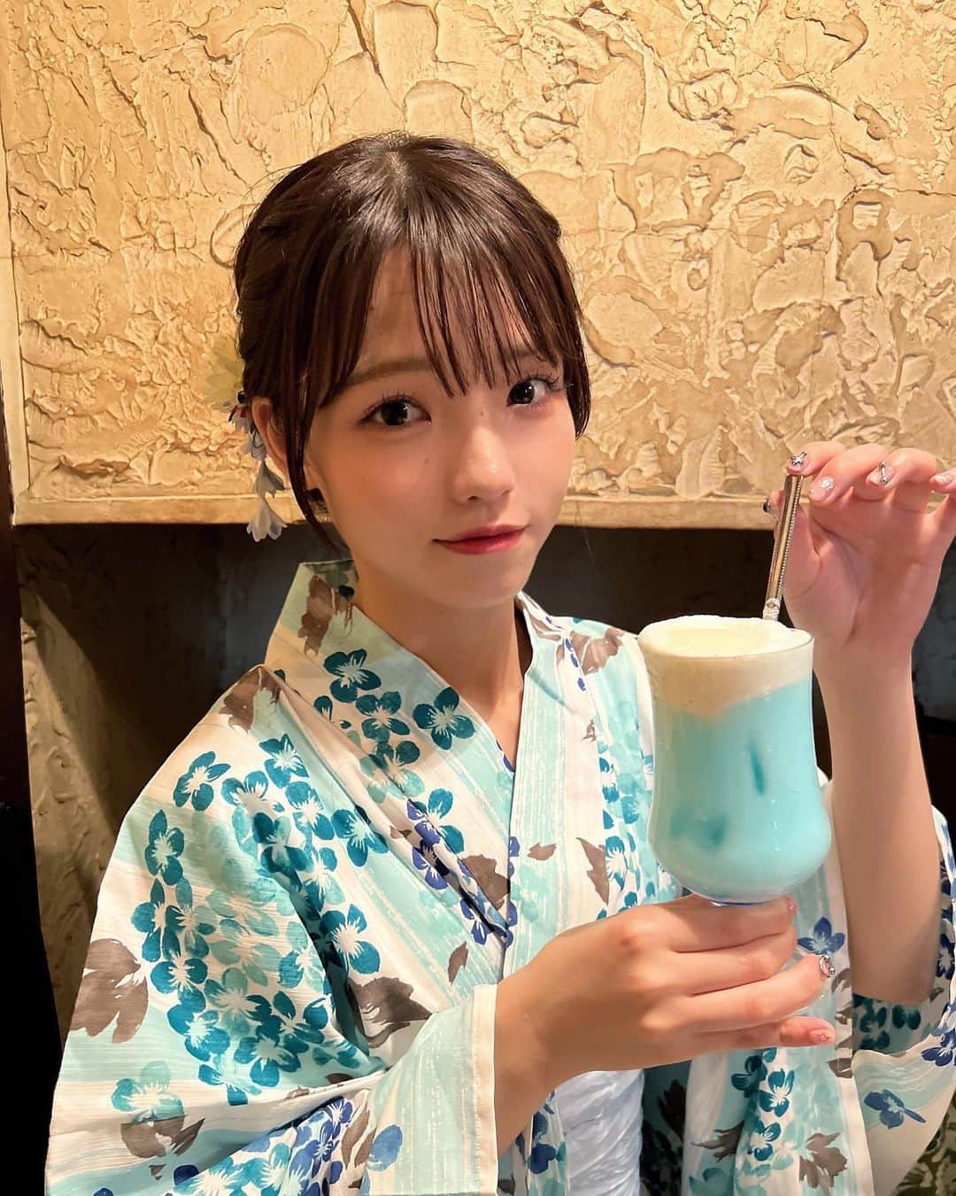 高橋彩音のインスタグラム：「まだ浴衣投稿間に合いますか？🫧」