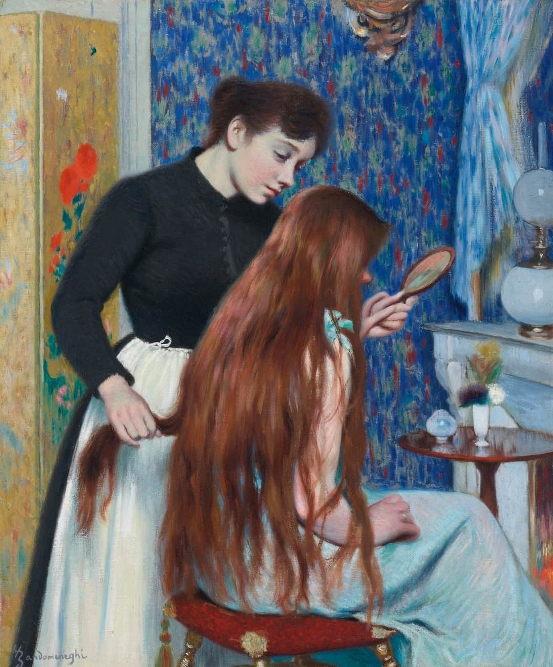 シー ニューヨークのインスタグラム：「Federico Zandomeneghi, Hairstyle, 19th century」