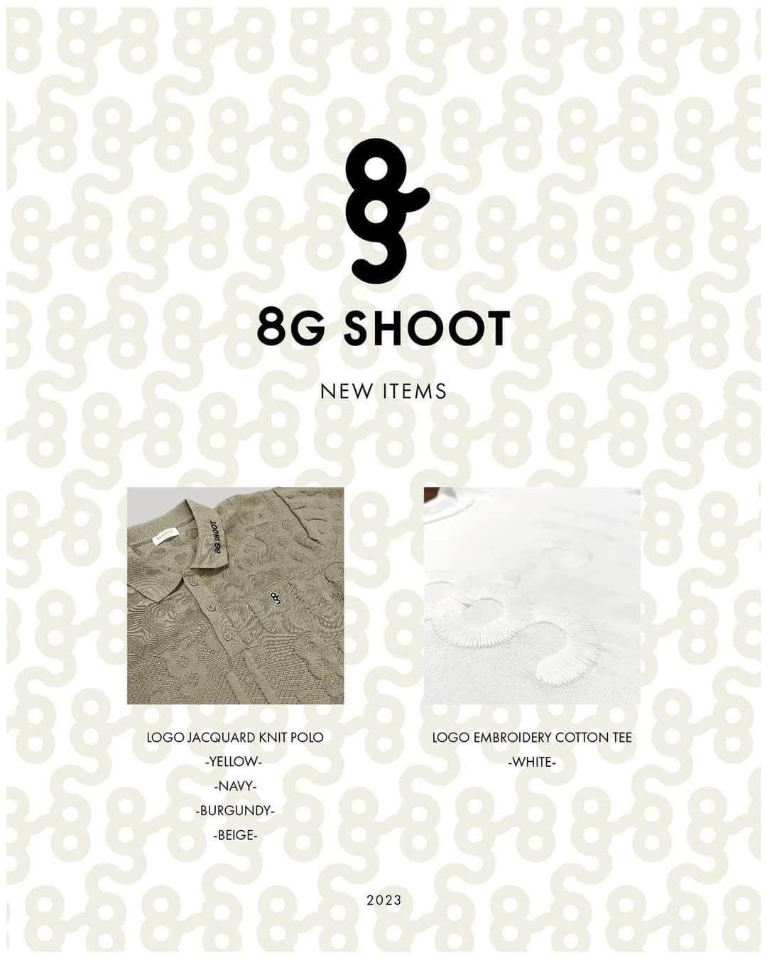 窪塚洋介のインスタグラム：「8G SHOOT New Items!!  ニットポロシャツは、 カラーバリエーションあるよ🏌️‍♀️🏌️‍♂️🏌️」