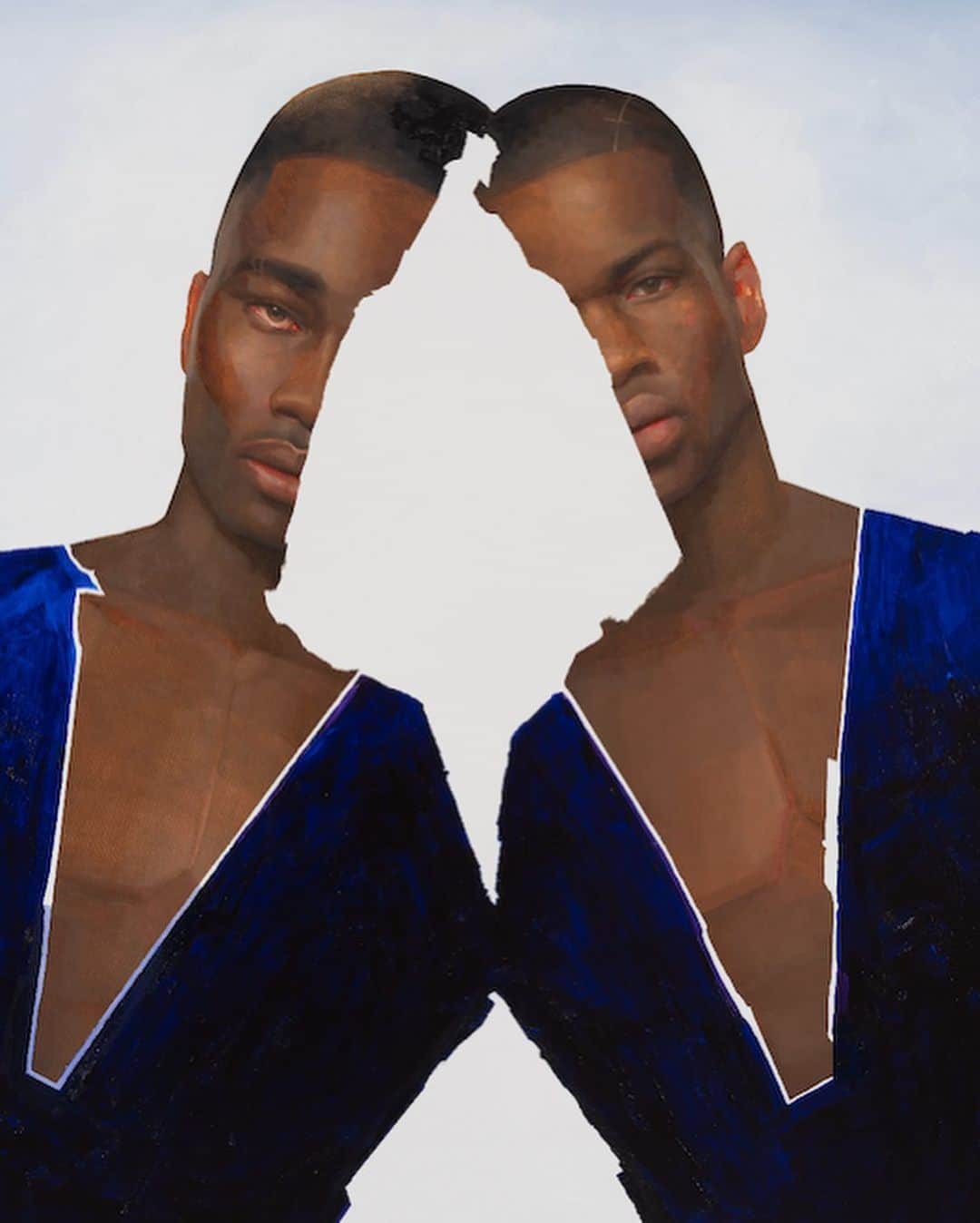 Juxtapoz Magazineのインスタグラム：「“I would say my reason for choosing to work from white is because of the symbolism attached to it. I feel like it’s a color worthy to associate with Black men—just virtue of its purity. That's where I choose my light source. I would also say that, when I'm painting a darker skin tone, the contrast between the dark and the white works wonders as this may not be as dramatic between dark skin tones and Black…”  @xavierdanielsart in the FALL 2023 Juxtapoz Quarterly // @alminerech」