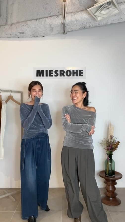 金子綾のインスタグラム：「. MIESROHEとのコラボレーションInsta Live  秋のオススメコーディネートとリアルバイアイテムをご紹介  #miesrohe」