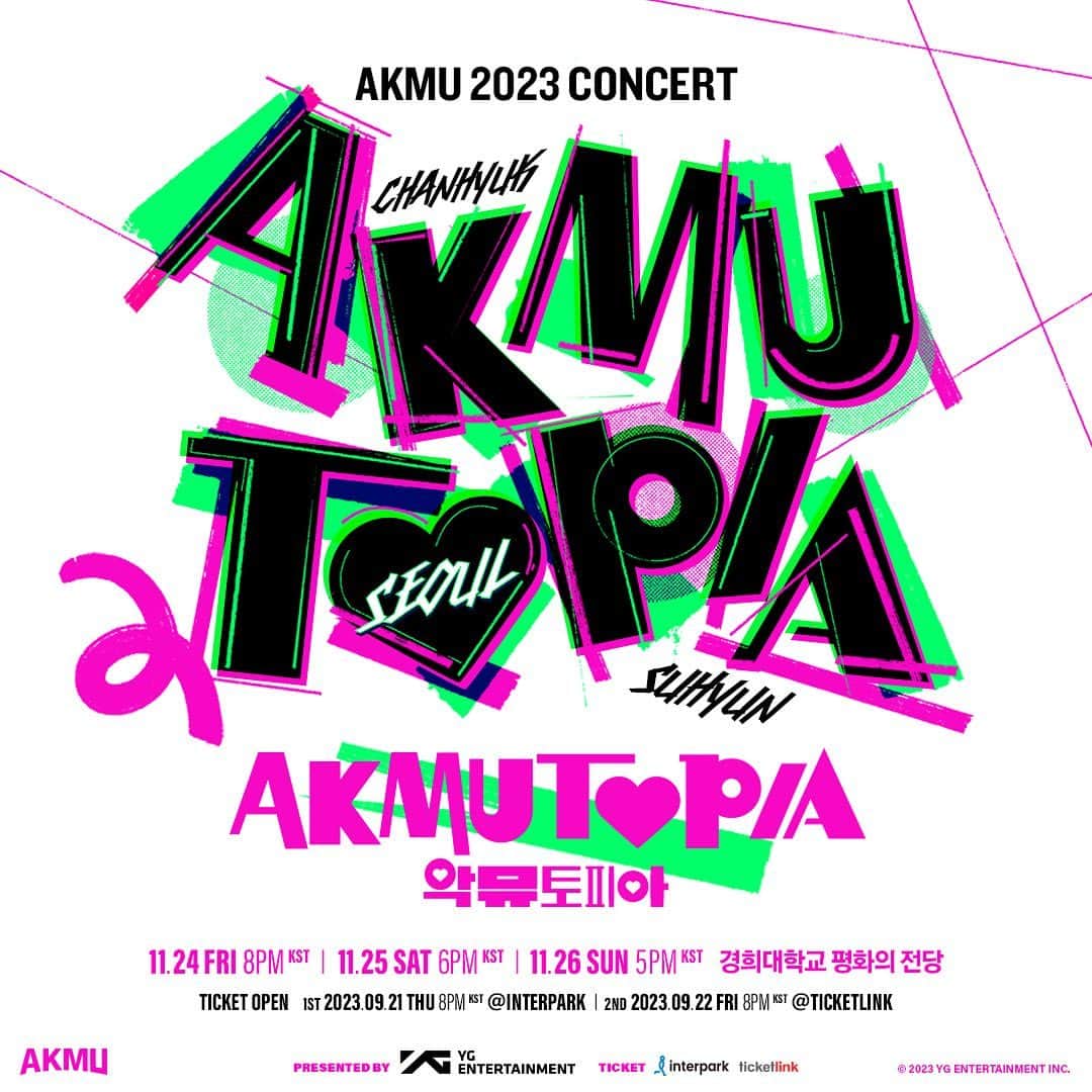 スヒョンのインスタグラム：「콘서트 합니다!!🥹❤️ WELCOME TO AKMUTOPIA!」