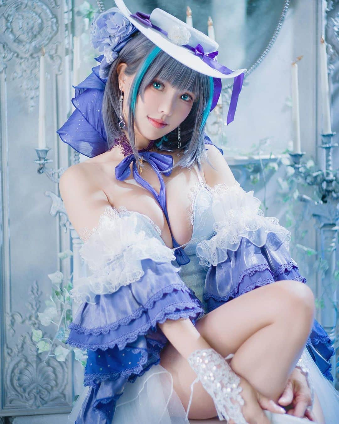 Elyさんのインスタグラム写真 - (ElyInstagram)「ℂ𝕙𝕖𝕤𝕙𝕚𝕣𝕖💎  #ely #elycosplay #cosplay #cheshire #cheshirewedding #アズールレーン　#アズレン」9月14日 14時59分 - eeelyeee