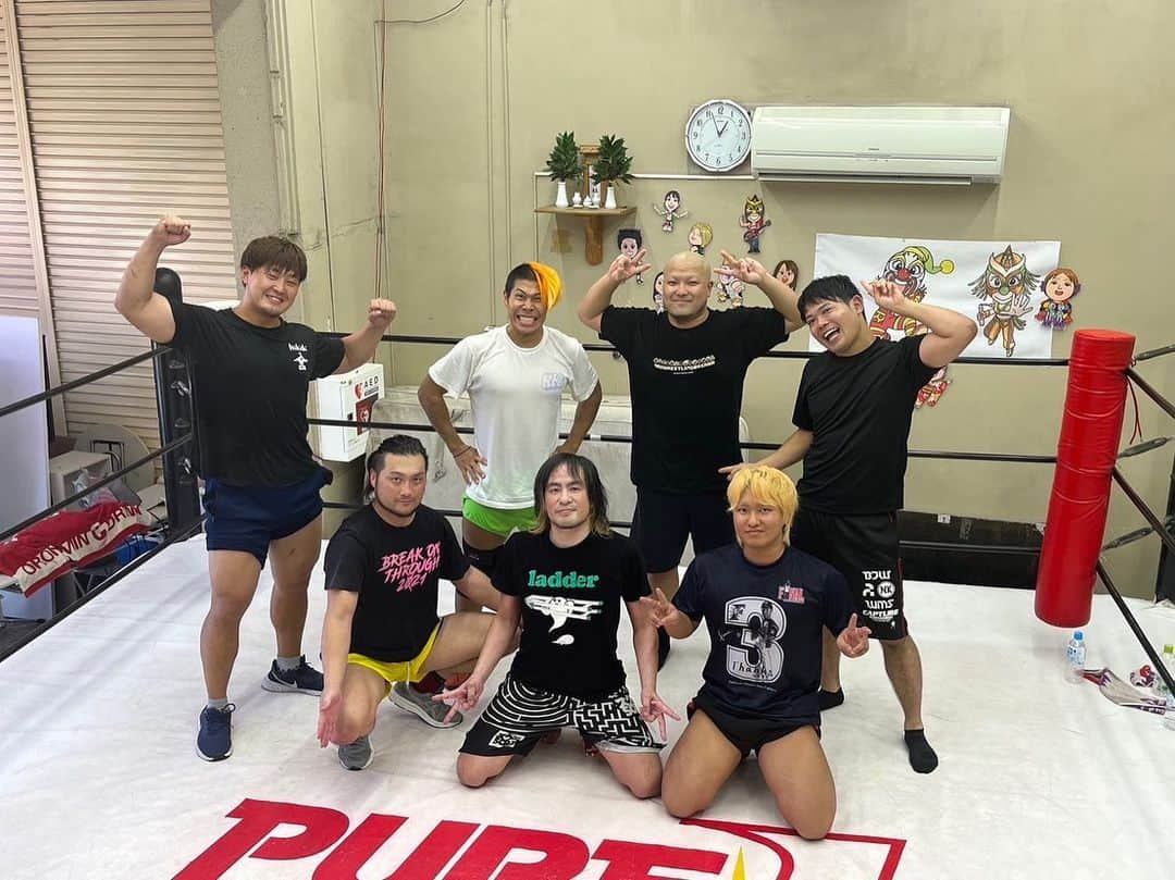 下村大樹さんのインスタグラム写真 - (下村大樹Instagram)「合同練習ありがとうございました！ #basara_pw #bjw #プロレス」9月14日 16時16分 - dnadaiki1019