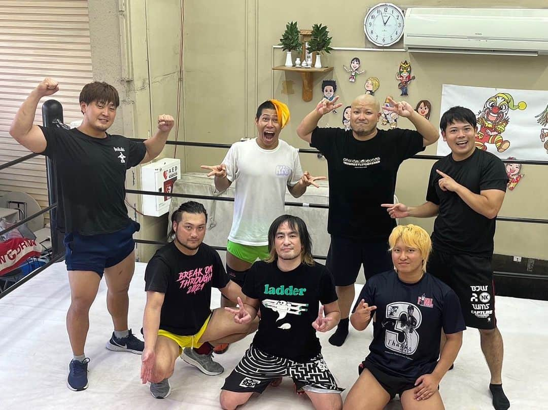 下村大樹さんのインスタグラム写真 - (下村大樹Instagram)「合同練習ありがとうございました！ #basara_pw #bjw #プロレス」9月14日 16時16分 - dnadaiki1019