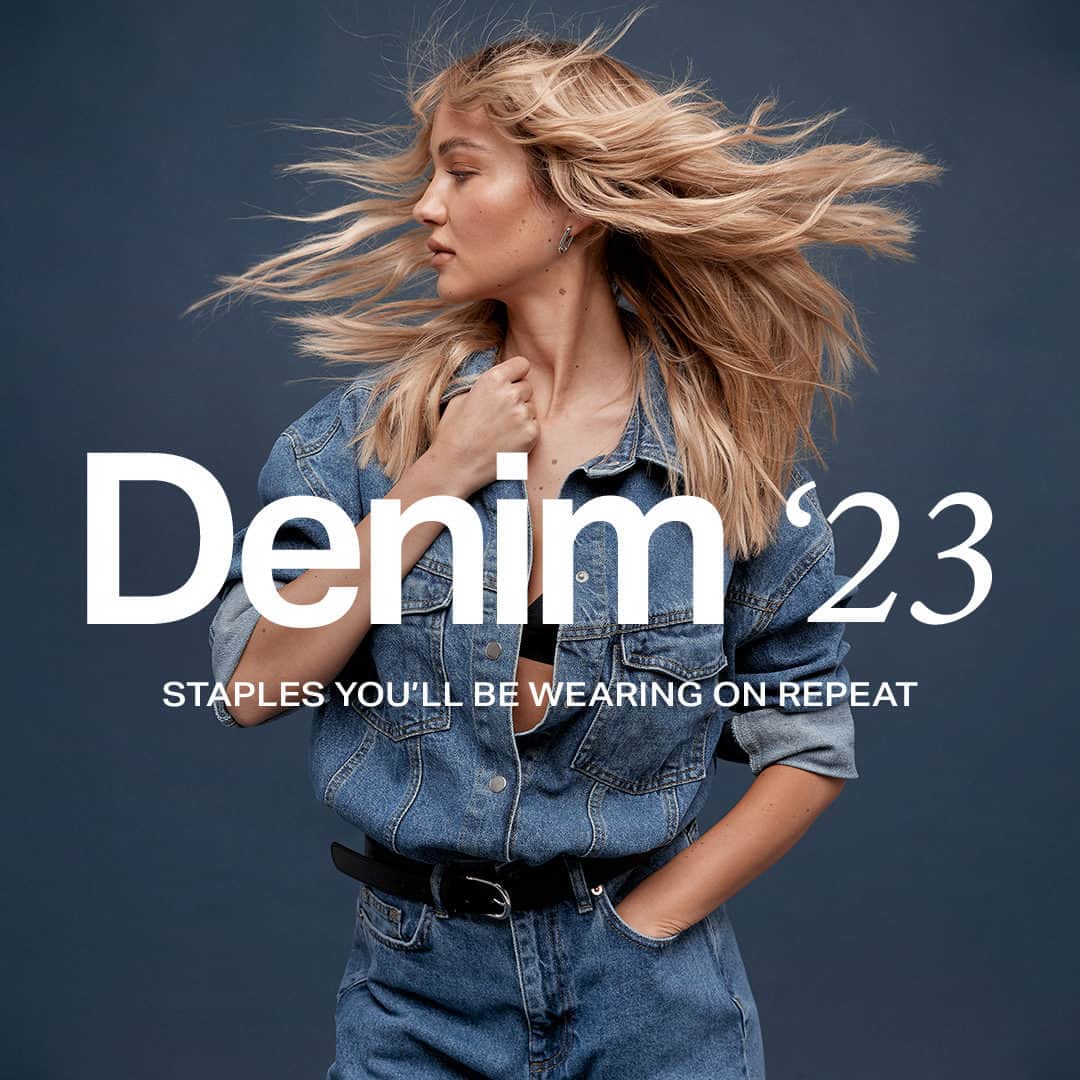 MISSGUIDEDのインスタグラム：「Introducing: Denim '23 ☁ Shop staples you'll be wearing on repeat through the link in bio now #missguided」