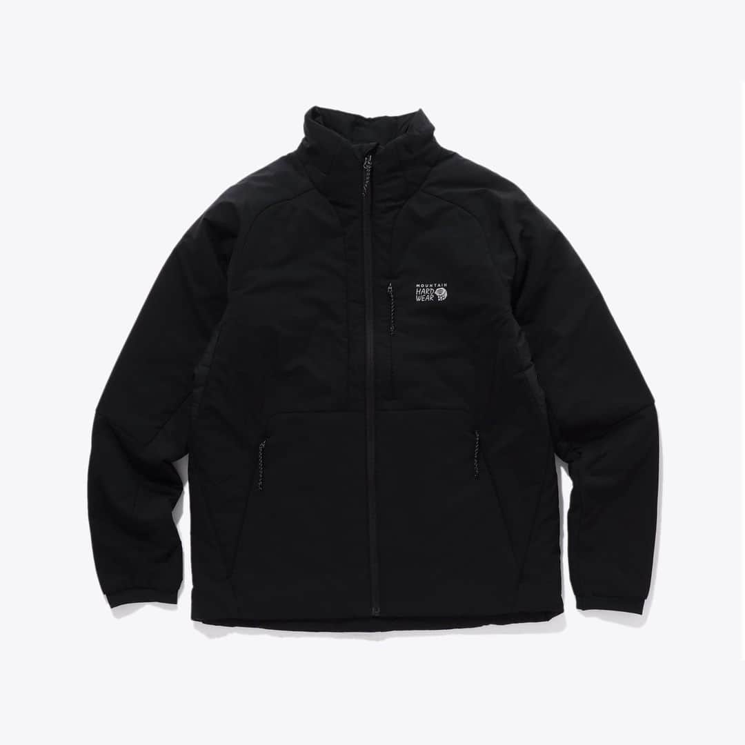 のインスタグラム：「・ 秋冬のランシーンでも着続けられるアクティブインシュレーション「Kor Stasis™ Jacket」  表地には軽さ、耐久性、ストレッチ性、通気性に優れたPertex® Quantum Airを使用し、中綿には抜群の通気性を持った化繊インシュレーションPrimaloft Gold Activeを各部位に最適な綿量でマッピングしています。脇下は綿量を少なくし、より通気性に優れた構造となっています。  フードなしで風をはらみにくく、ランニングやファストハイクなどにも対応しやすくなっています。  #MountainHardwear #MHW #hiking #trekking #climbing #camp #ハイキング #トレッキング #クライミング #キャンプ #アウトドア #スキー #スノーボード#トレイルランニング #登山 #インシュレーション」