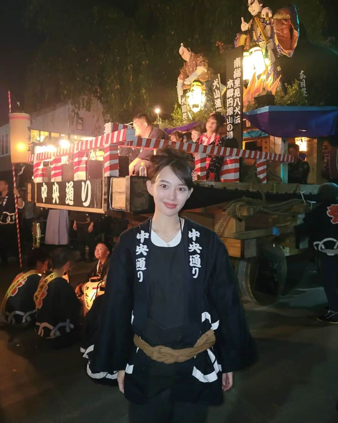 保坂玲奈のインスタグラム：「お祭りスタイル🏮⁡ ⁡⁡ ⁡⁡ ⁡#角館のお祭り」