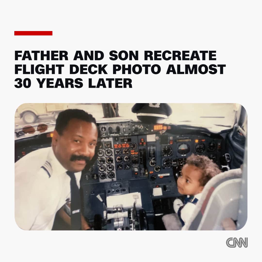 CNNさんのインスタグラム写真 - (CNNInstagram)「A father and son recreated this adorable picture almost 30 years later, only this time the son was his dad's first officer.  Tap the link in our bio to read the full story.  📸 Courtesy Southwest Airlines」9月14日 19時00分 - cnn