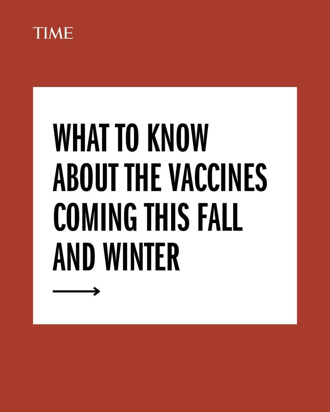 TIME Magazineのインスタグラム：「Alongside the yearly flu vaccine, this fall and winter will bring a new COVID-19 booster, and the first RSV vaccine.   Here's what to know about the three vaccines—and who should get them, according to experts. More details at the links in bio.」