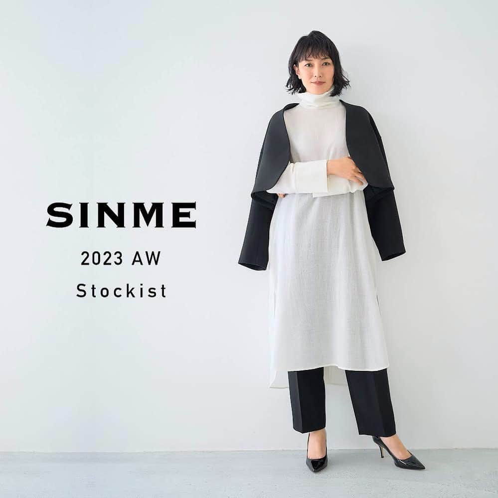のインスタグラム：「SINME 2023AW stockist  今シーズンもたくさんのお店でSINMEをお取り扱いくださいます。  ぜひお近くのショップにてSINMEを手にとってお楽しみください。  ＊article femme (AOMORI) 017-777-9876 ＊boutique Caren (HIROSHIMA) 082-815-4233 ＊Charispyr (KUMAMOTO) 096-352-8655 ＊geep (Yamaguchi) 083-902-2703 ＊HAPPY PLUS STORE 0570-008010 ＊Intention Line.B.P.Store (Niigata) 025-240-4699 ＊Kea (AICHI) 052-242-0700 ＊Marchi (SHIMANE) 0853-31-9088 ＊The FENLY by NOW (NAGANO) 026-217-5026 ＊Pale Jute (TOKYO) 03-6804-9798 ＊SPITIFARO (HYOGO) 078-381-9643 ＊TAKASHIMAYA  SEASON STYLE LAB  03-5361-1111 ＊+VIE (MIE) 059-328-5302 ＊1F Store (FUKUSHIMA) 024-954-7202  SINME Online Storeでの2023AW の展開は 明日9月15日(金) 17:00よりスタートします。 ぜひご覧ください。  今シーズンもSINMEをよろしくお願いします。  #SINME #sinmedenim #denim #👖」