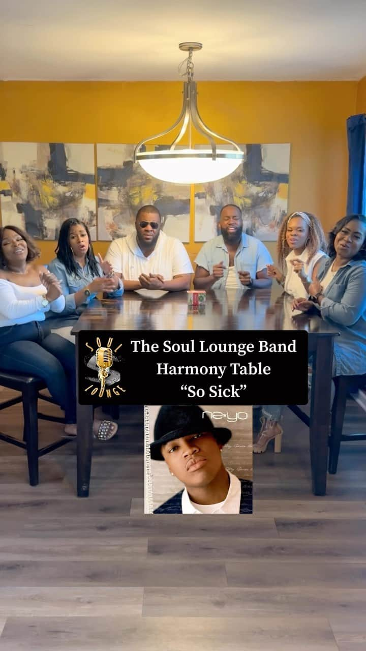 NE-YOのインスタグラム：「#HarmonyTable “So Sick” x Ne-Yo @neyo feat. The Soul Lounge Band  Just before Ne-Yo’s concert, we sat down at the #HarmonyTable and had to put down the vocals for this one! We love the intricate harmonies in this song along with the smooth instrumentation. Much respect to Ne-Yo for penning this track. ✊🏾  Who doesn’t love this joint?! So Sick turns 18 years old this year. Released in 2005, So Sick became a worldwide hit topping charts in the US and abroad.   𝐕𝐨𝐜𝐚𝐥𝐢𝐬𝐭𝐬 𝐟𝐫𝐨𝐦 𝐥𝐞𝐟𝐭 𝐭𝐨 𝐫𝐢𝐠𝐡𝐭: Pam @pameladelynn Jackie @hautemuzik  Sam @samdjames2  Brian @nupey99 (Vocal Producer)  Tiffany @tlgills  Court @courtsings   #soulloungeband #livemusic #acapella #livevocals #neyo #neyonation #sosick #sosickchallenge #sosickoflovesongs #rnb #rnbmusic #rnbmoney #indianapolis #indy #vocals」