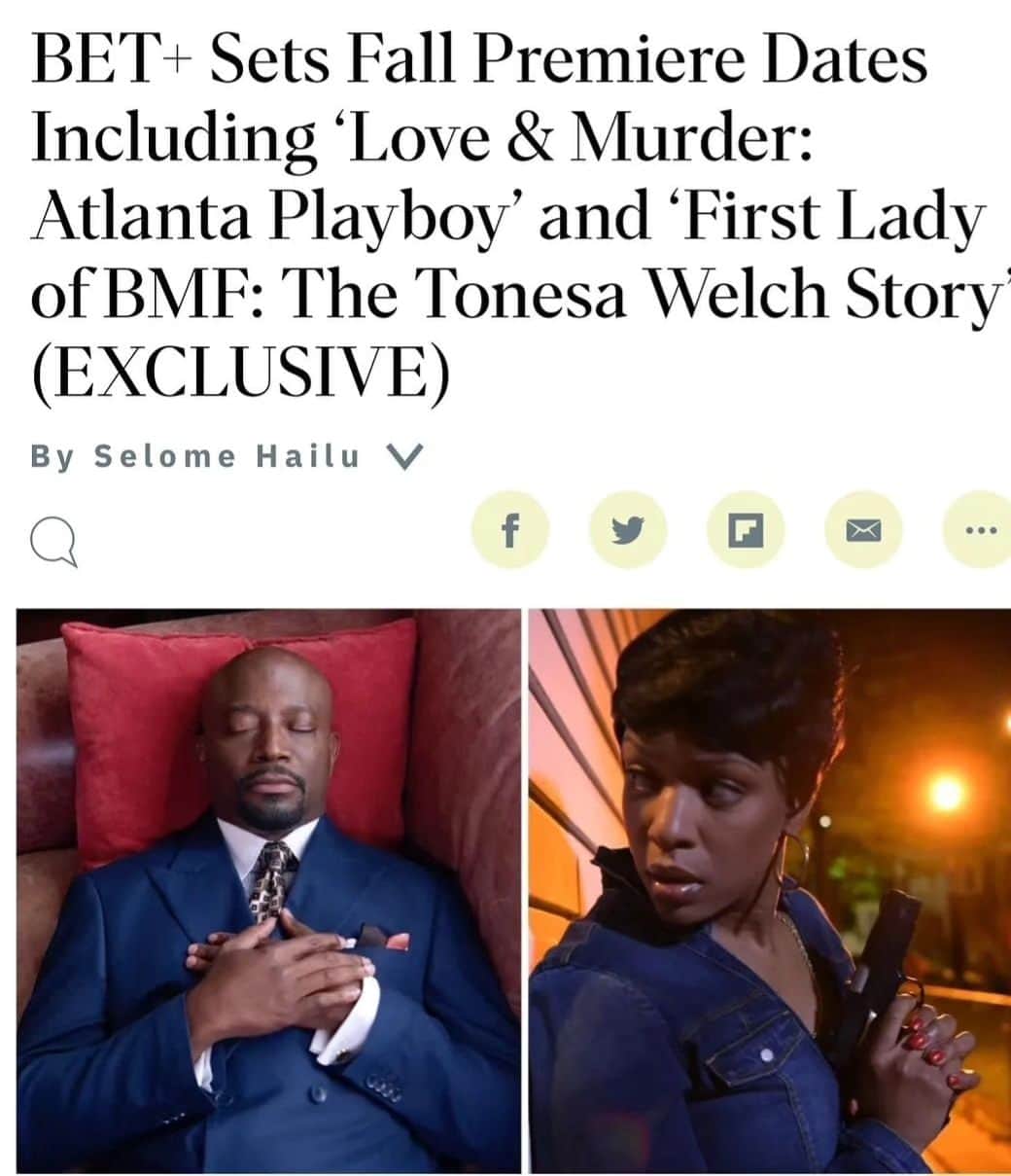 のインスタグラム：「GM Dawlings! #THANKFULTHURS Much LUV to @Variety for your excellent announcement of my Directorial Feature Film Debut! YAASS "The 1st Lady Of BMF The Tonesa Welch Story" will air Thurs Oct 5th on @betplus So EXCITED for y'all to check out the AMAZING cast! Directed by @msvfox Exec Produced by @ceoazarel of @megamind_media &  @judgegregmathis This is @firstladytonesa TRUE STORY! Stay tuned for more info! I do not own this music. #LifeIsGood #GodIsGood #Blessed #Respect #GurlPower #VivicaFoxHair #TeamVivica #TeamFox #MyGrindDontStop #LegitimateCareers #BossMoves #LoveWins #FILMLIFE #ClassicBadChicks 🔥🖤💖💙🤴🏾👸🏽🎬🤑👏🏾」